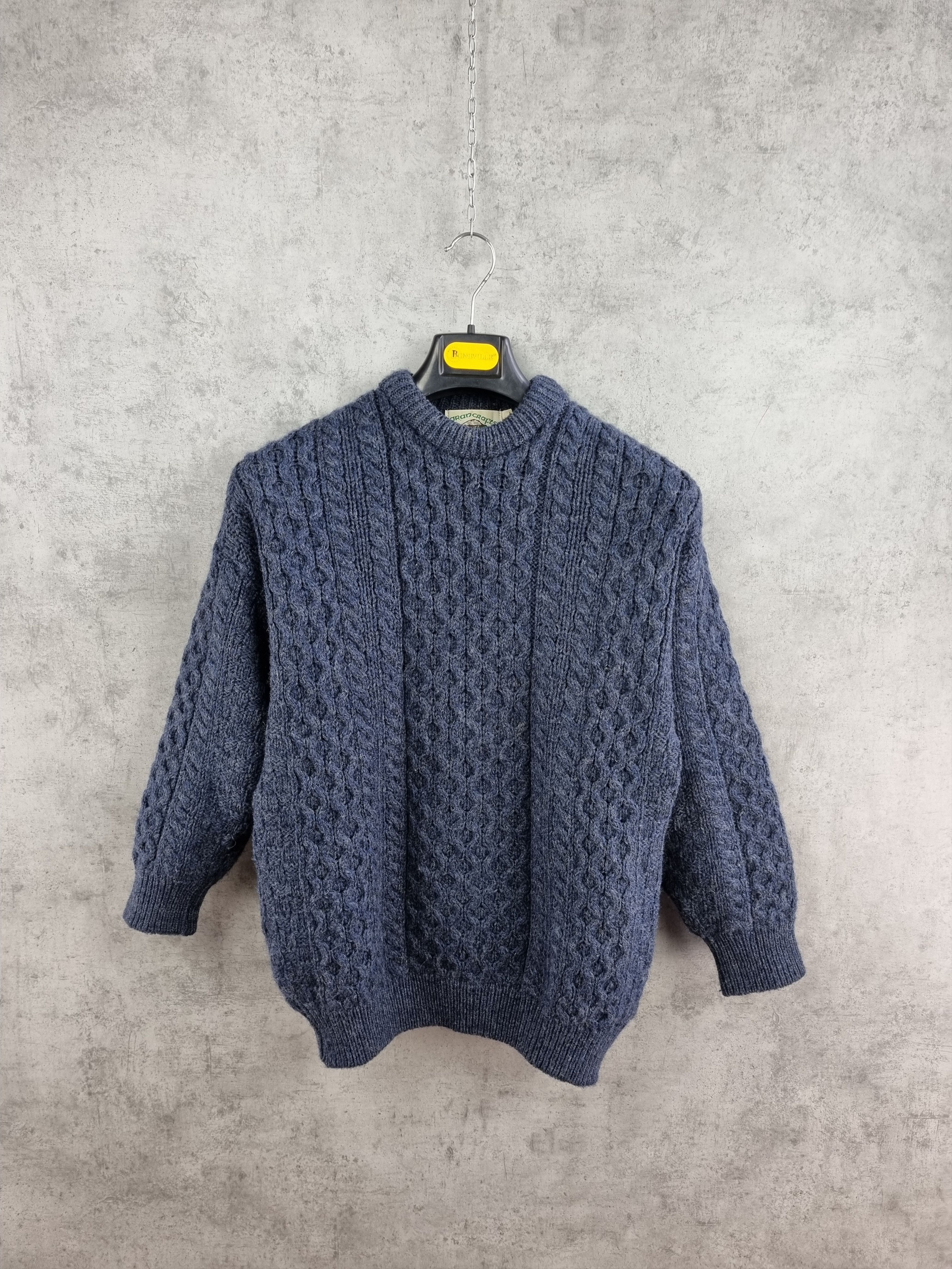 Aran Crafts × Vintage 90s Aran Crafts Ireland Heavy Cable Knitted Wool Sweater Size US L / EU 52-54 / 3 - 18 Thumbnail