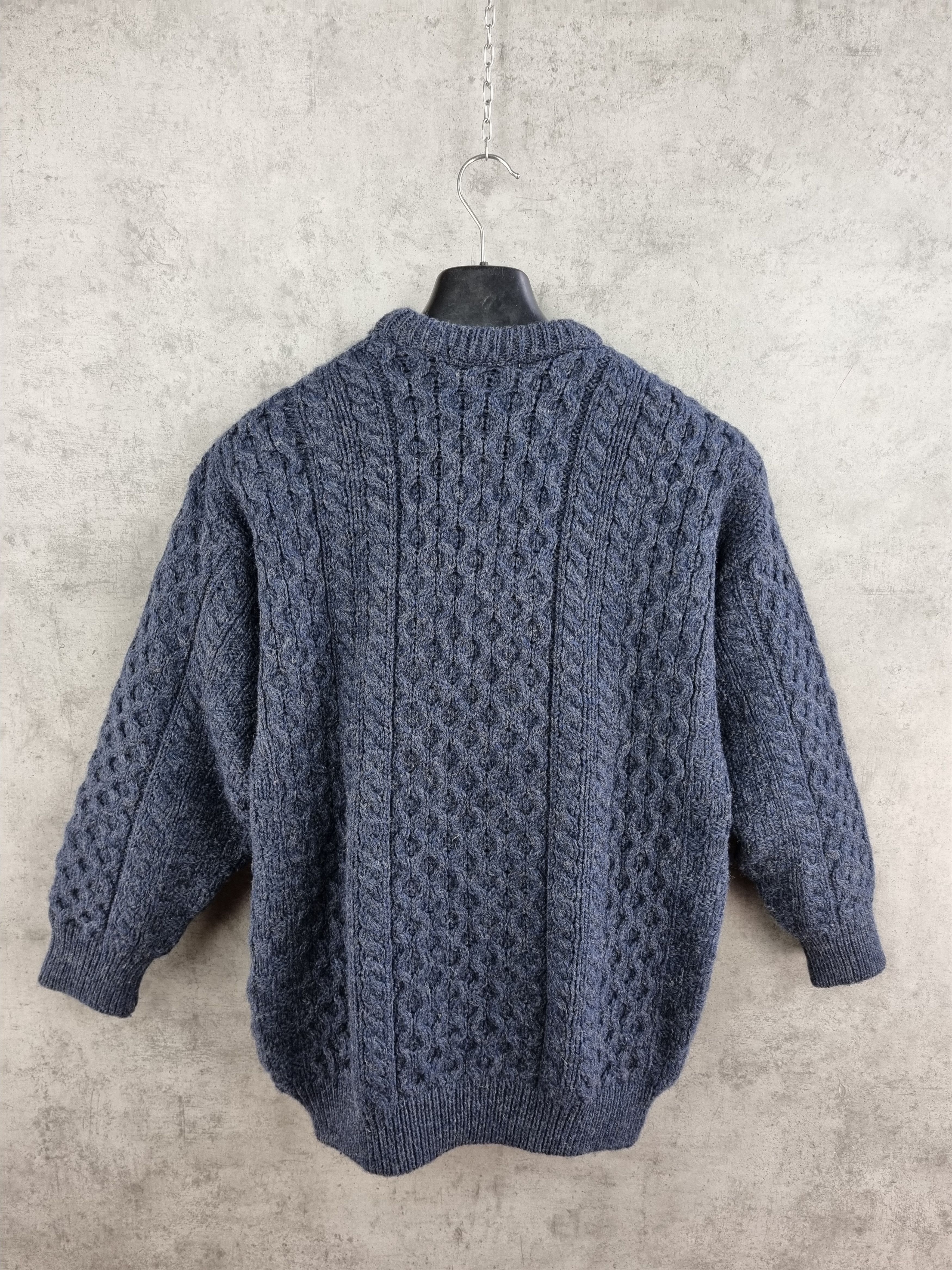 Aran Crafts × Vintage 90s Aran Crafts Ireland Heavy Cable Knitted Wool Sweater Size US L / EU 52-54 / 3 - 5 Thumbnail