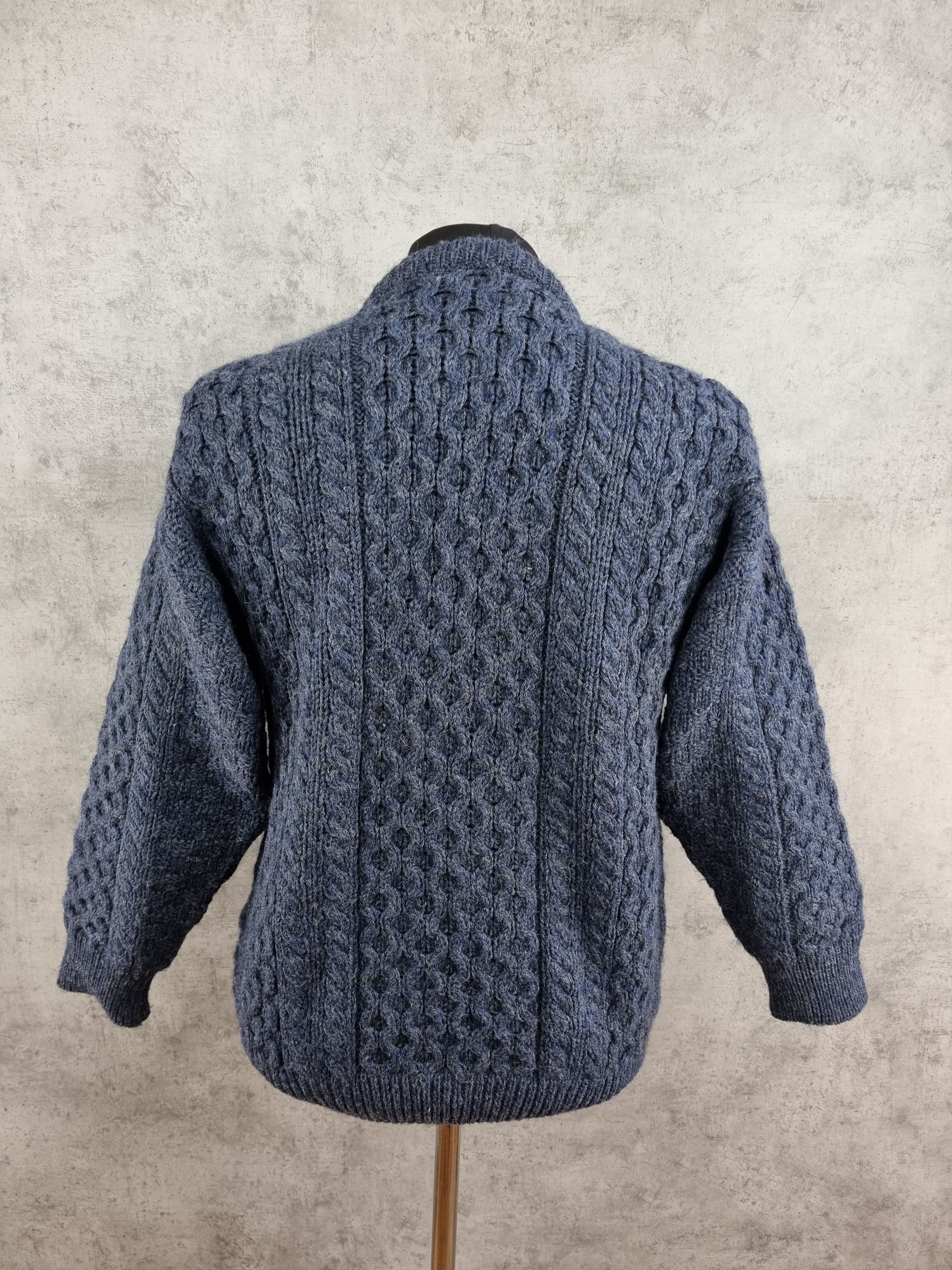 Aran Crafts × Vintage 90s Aran Crafts Ireland Heavy Cable Knitted Wool Sweater Size US L / EU 52-54 / 3 - 13 Thumbnail