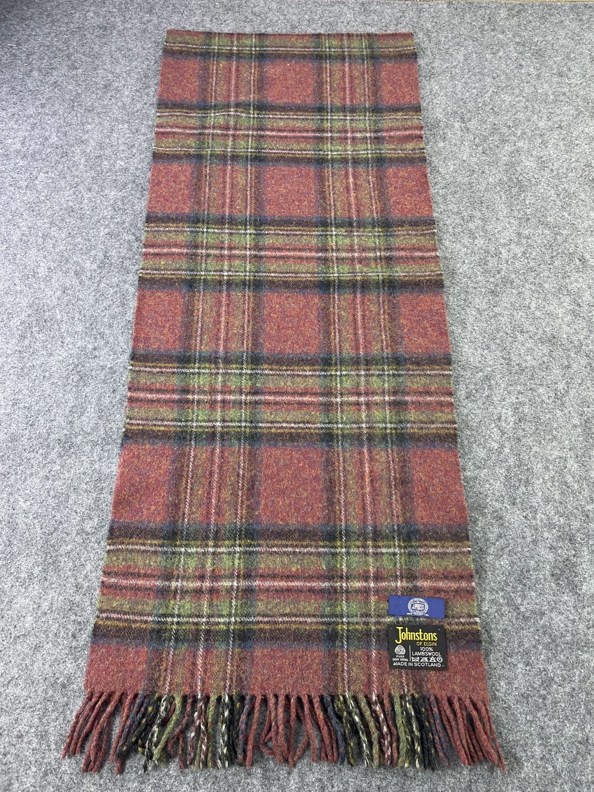 J. Press × Johnstons Of Elgin × Vintage JOHNSTONS ft J. PRESS SCARVES / MUFFLER / NECKWEAR T336 Size ONE SIZE - 10 Thumbnail