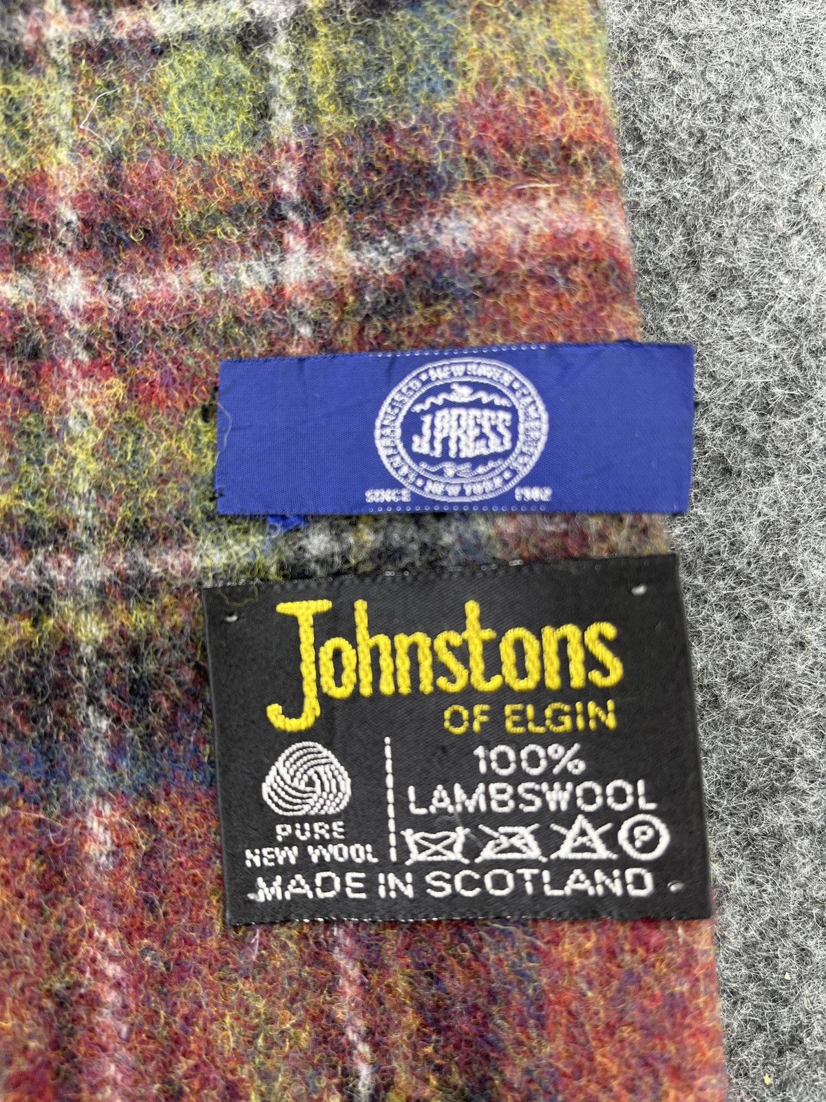 J. Press × Johnstons Of Elgin × Vintage JOHNSTONS ft J. PRESS SCARVES / MUFFLER / NECKWEAR T336 Size ONE SIZE - 9 Thumbnail
