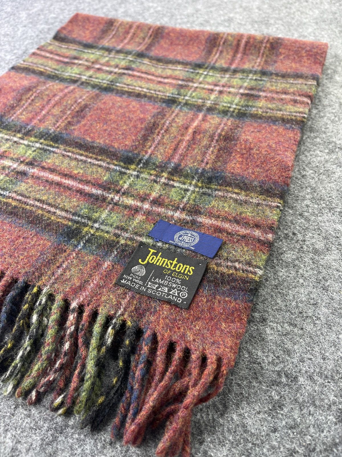J. Press × Johnstons Of Elgin × Vintage JOHNSTONS ft J. PRESS SCARVES / MUFFLER / NECKWEAR T336 Size ONE SIZE - 4 Thumbnail