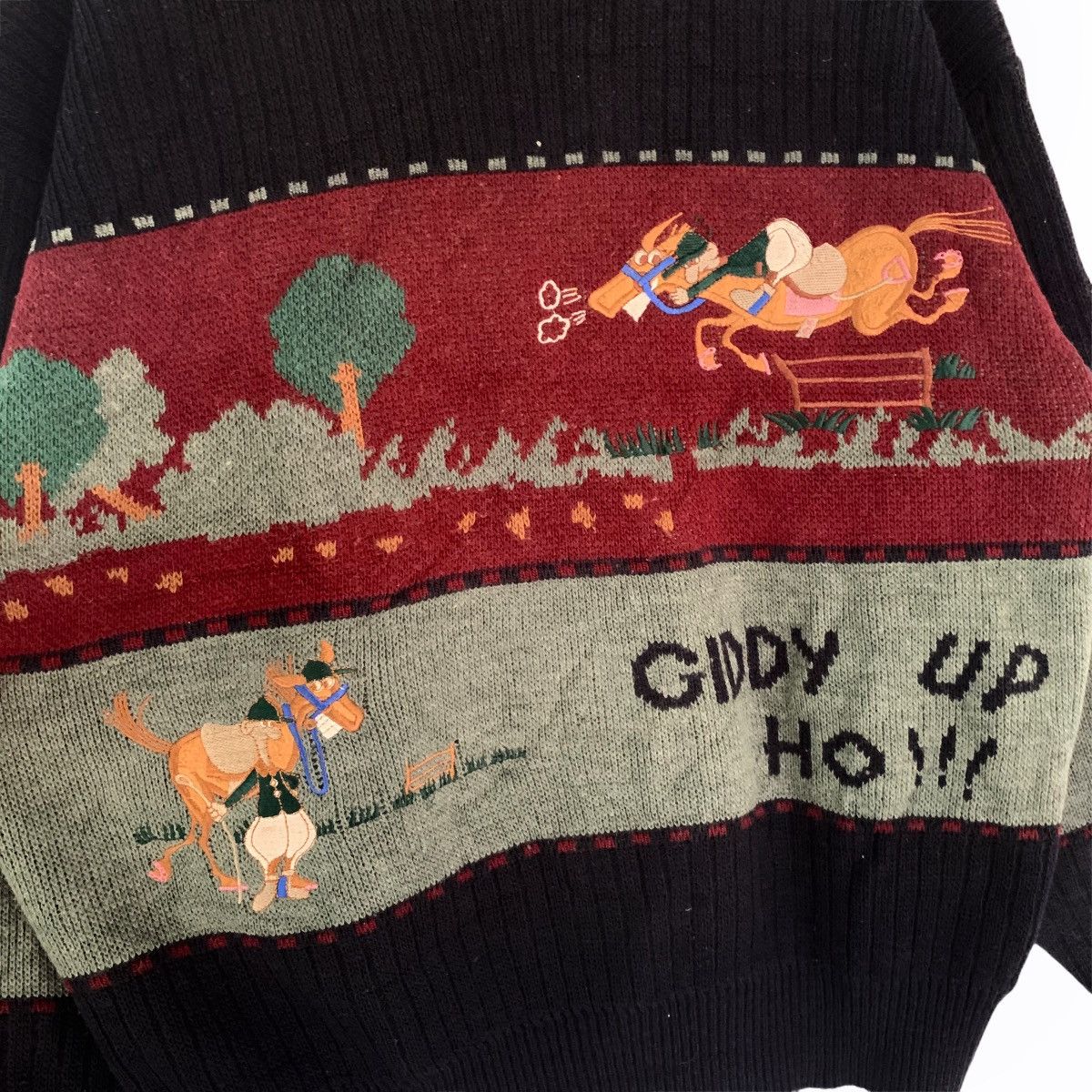 Japanese Brand Japan Joseph Myerchin Pop Art Horse Knitwear Size US L / EU 52-54 / 3 - 6 Thumbnail