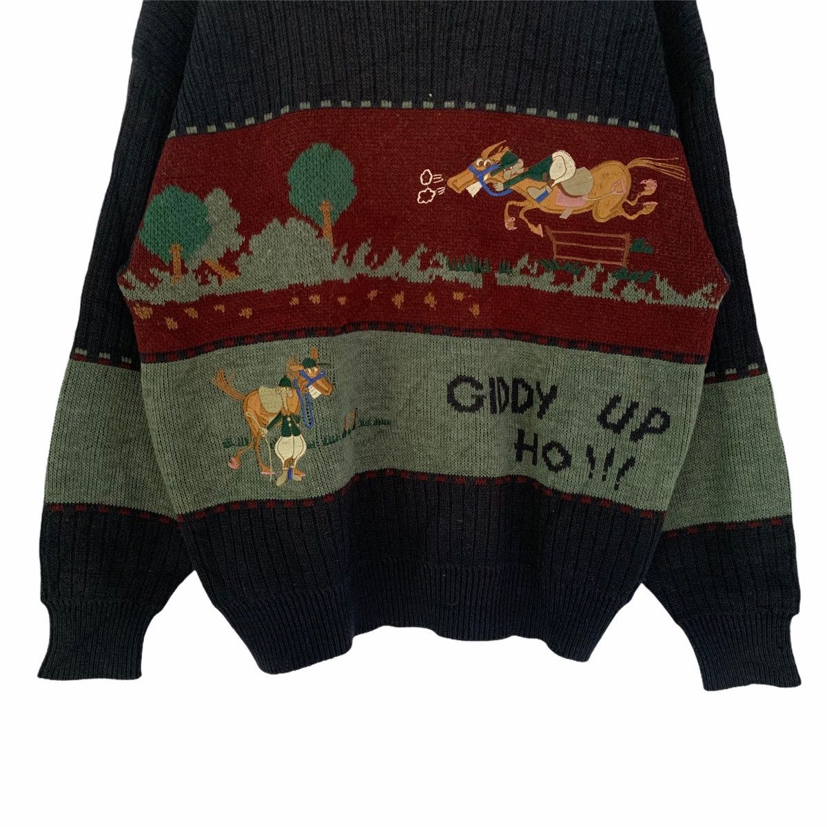 Japanese Brand Japan Joseph Myerchin Pop Art Horse Knitwear Size US L / EU 52-54 / 3 - 4 Thumbnail