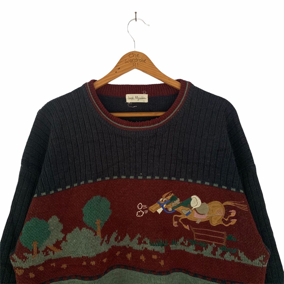 Japanese Brand Japan Joseph Myerchin Pop Art Horse Knitwear Size US L / EU 52-54 / 3 - 3 Thumbnail