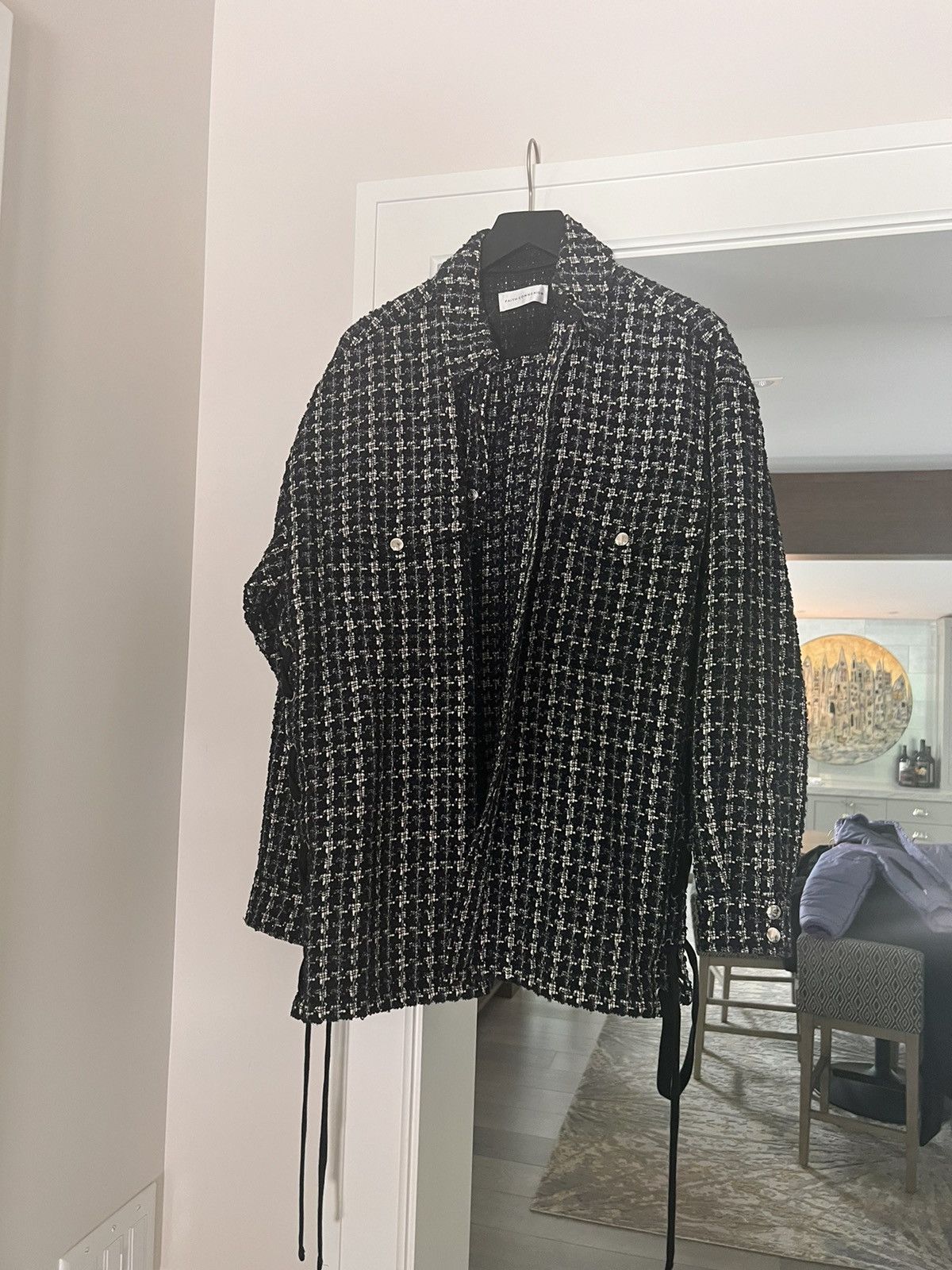 Faith Connexion Rare tweed button up flannel with drawstring sides Size US M / EU 48-50 / 2 - 1 Thumbnail