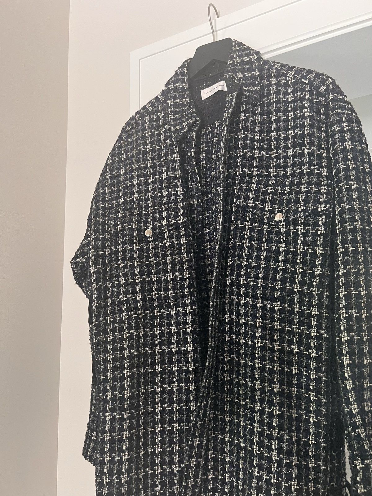Faith Connexion Rare tweed button up flannel with drawstring sides Size US M / EU 48-50 / 2 - 2 Thumbnail