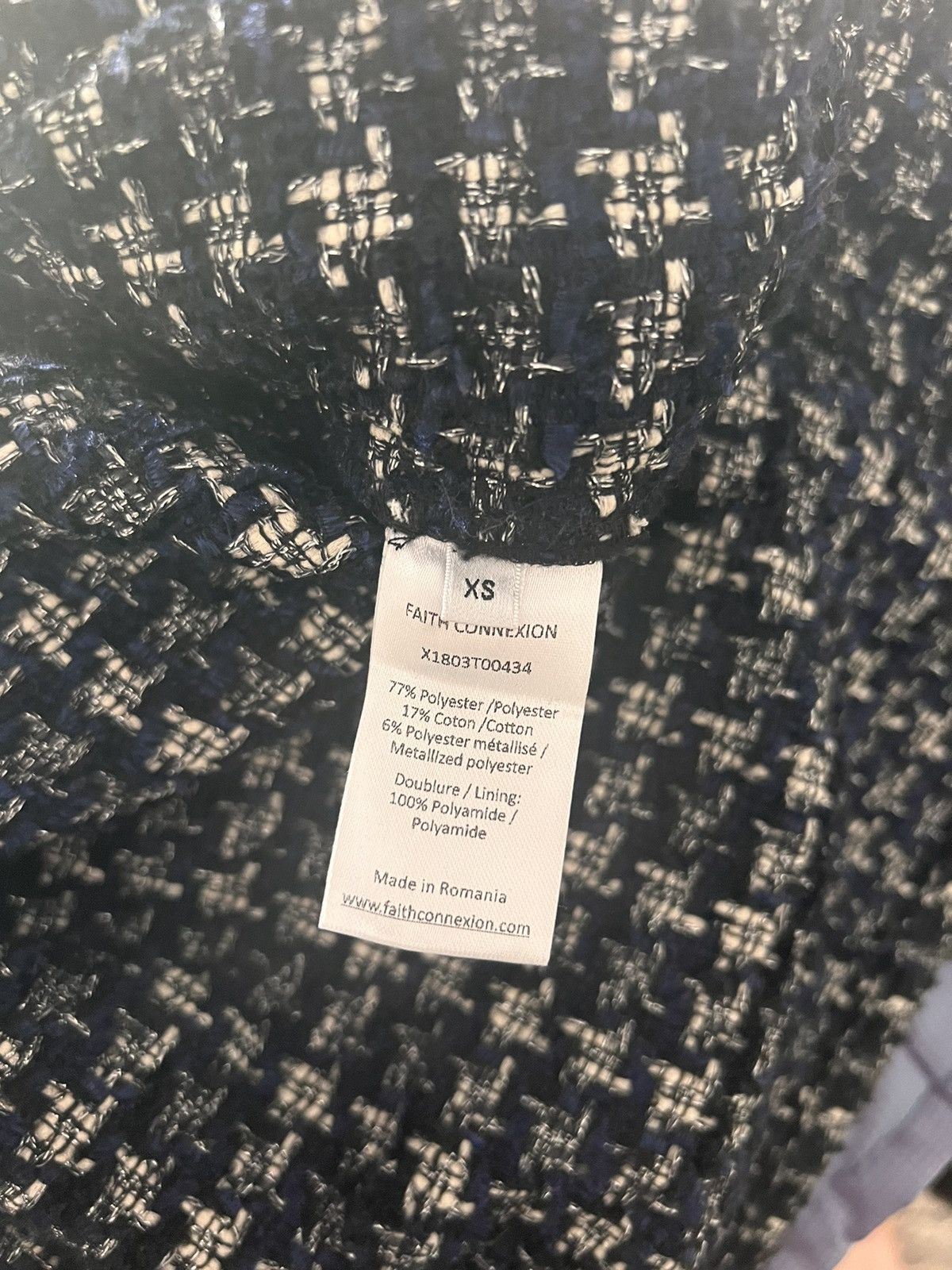 Faith Connexion Rare tweed button up flannel with drawstring sides Size US M / EU 48-50 / 2 - 7 Thumbnail