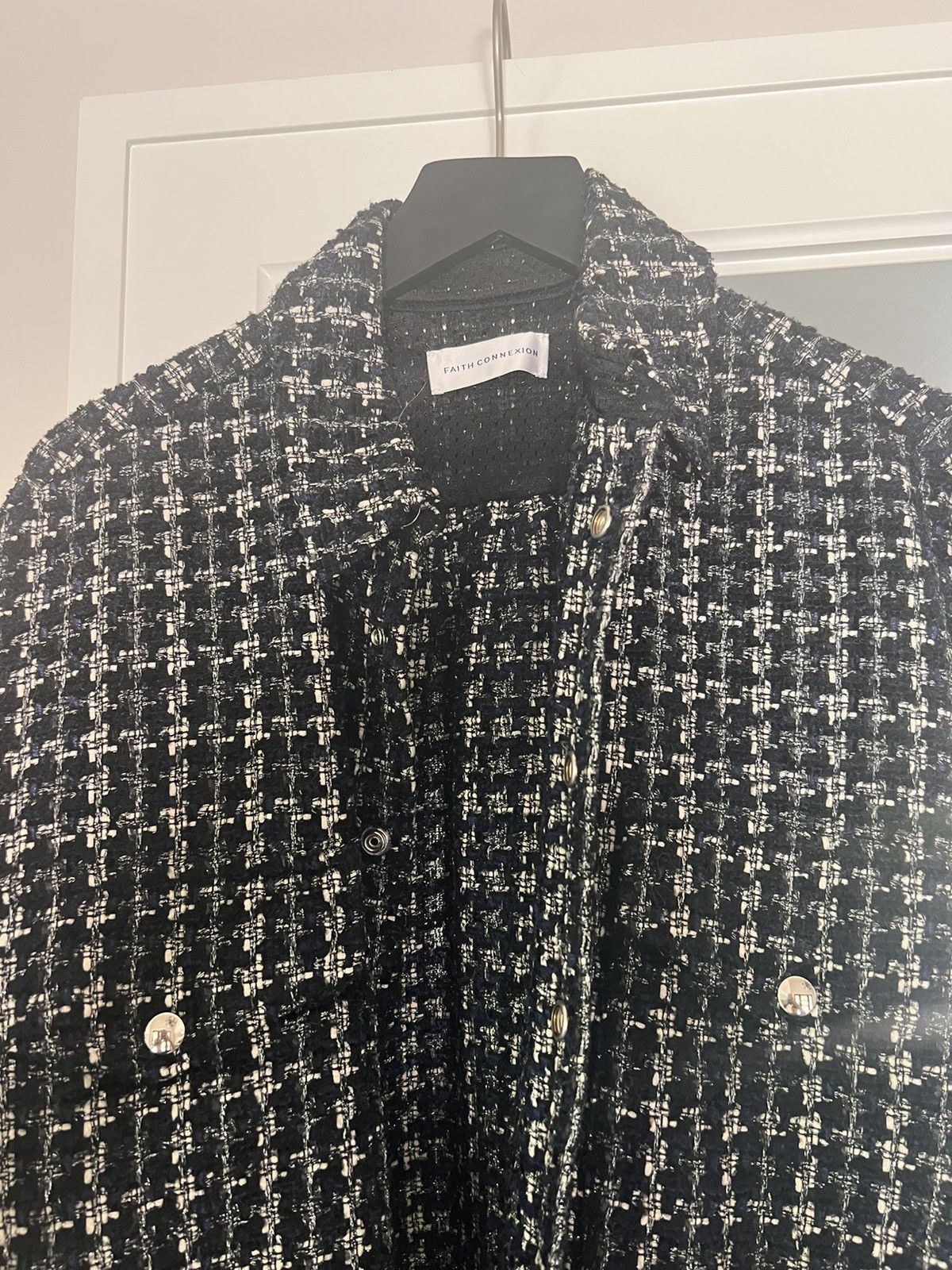 Faith Connexion Rare tweed button up flannel with drawstring sides Size US M / EU 48-50 / 2 - 3 Thumbnail