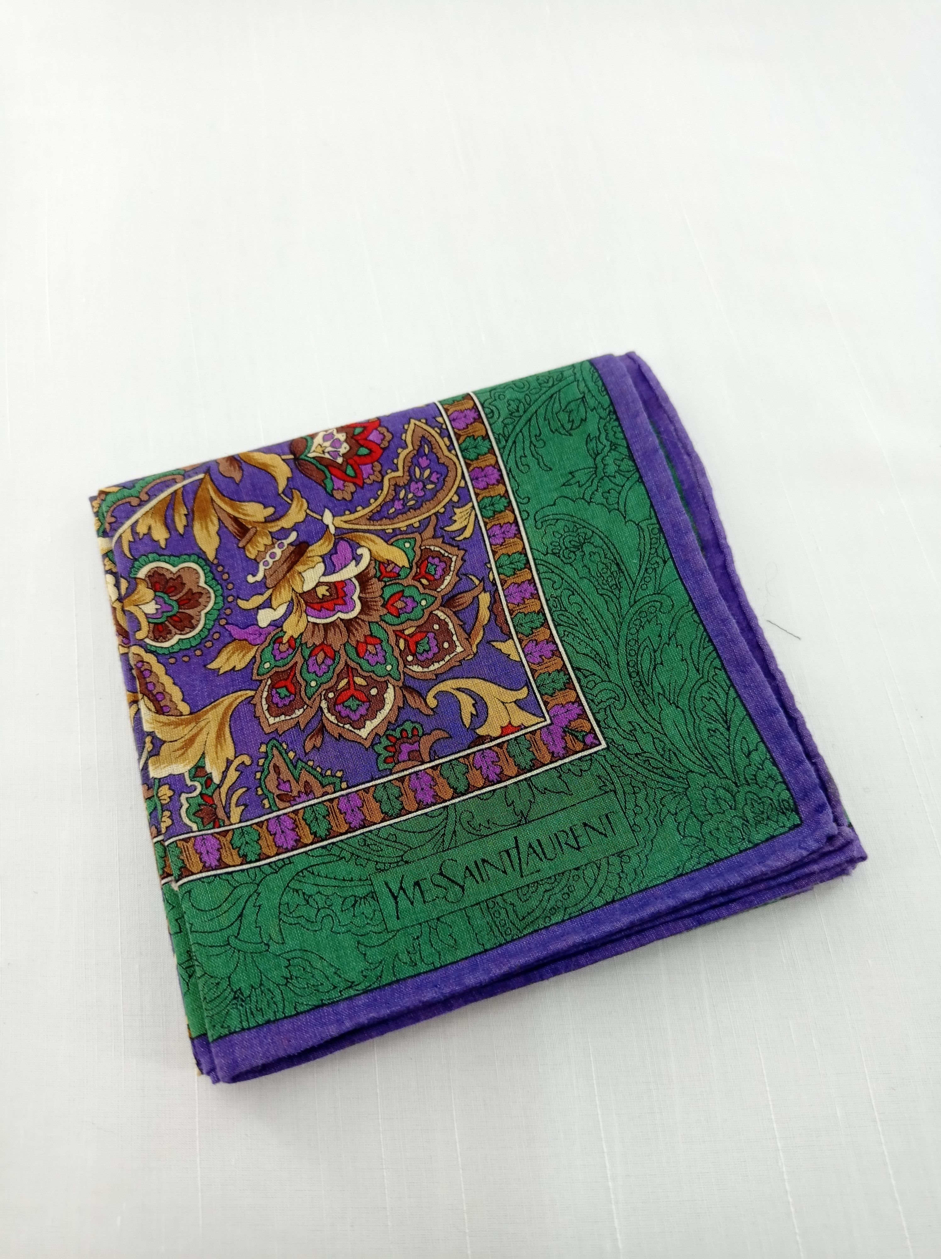 Vintage × Yves Saint Laurent Vintage Yves Saint Laurent Handkerchief / Neckwear / Bandana Size ONE SIZE - 2 Thumbnail