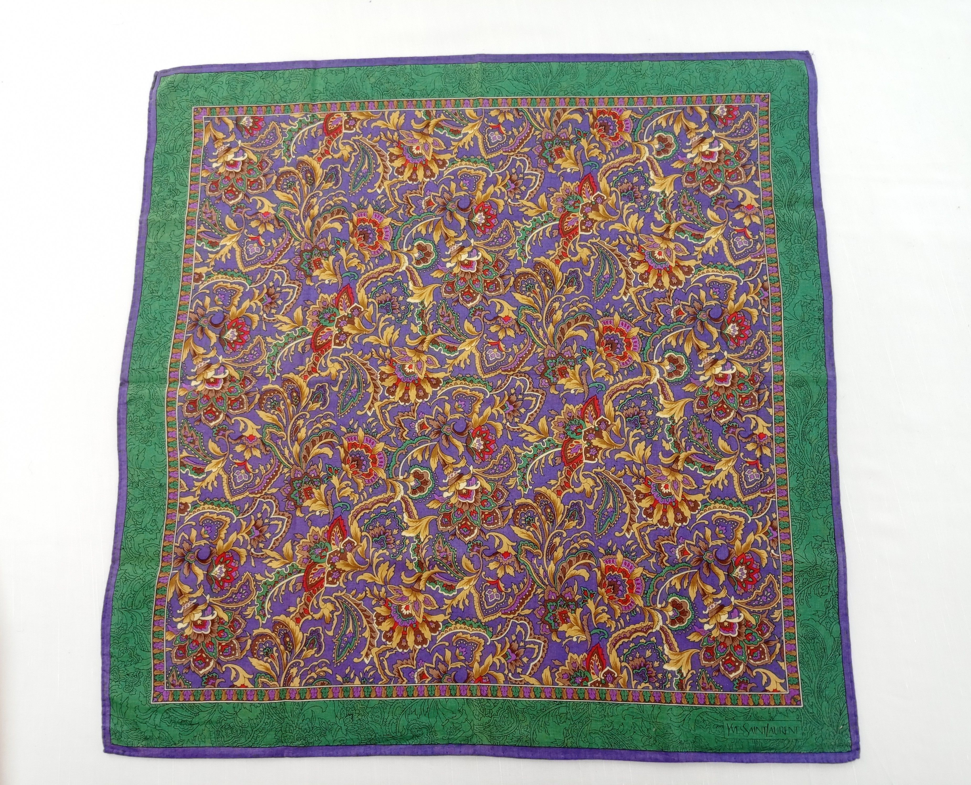 Vintage × Yves Saint Laurent Vintage Yves Saint Laurent Handkerchief / Neckwear / Bandana Size ONE SIZE - 3 Thumbnail