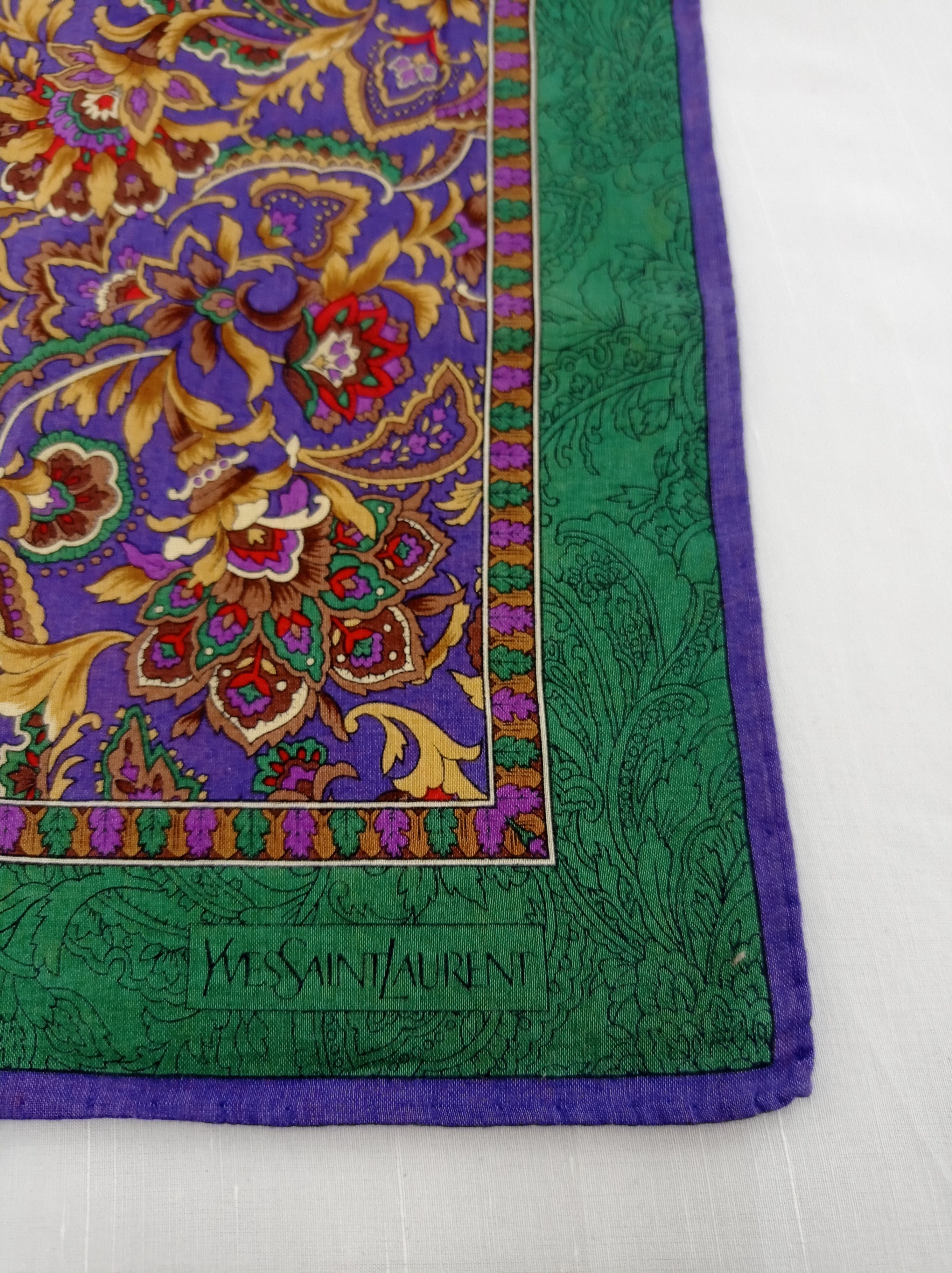 Vintage × Yves Saint Laurent Vintage Yves Saint Laurent Handkerchief / Neckwear / Bandana Size ONE SIZE - 4 Thumbnail