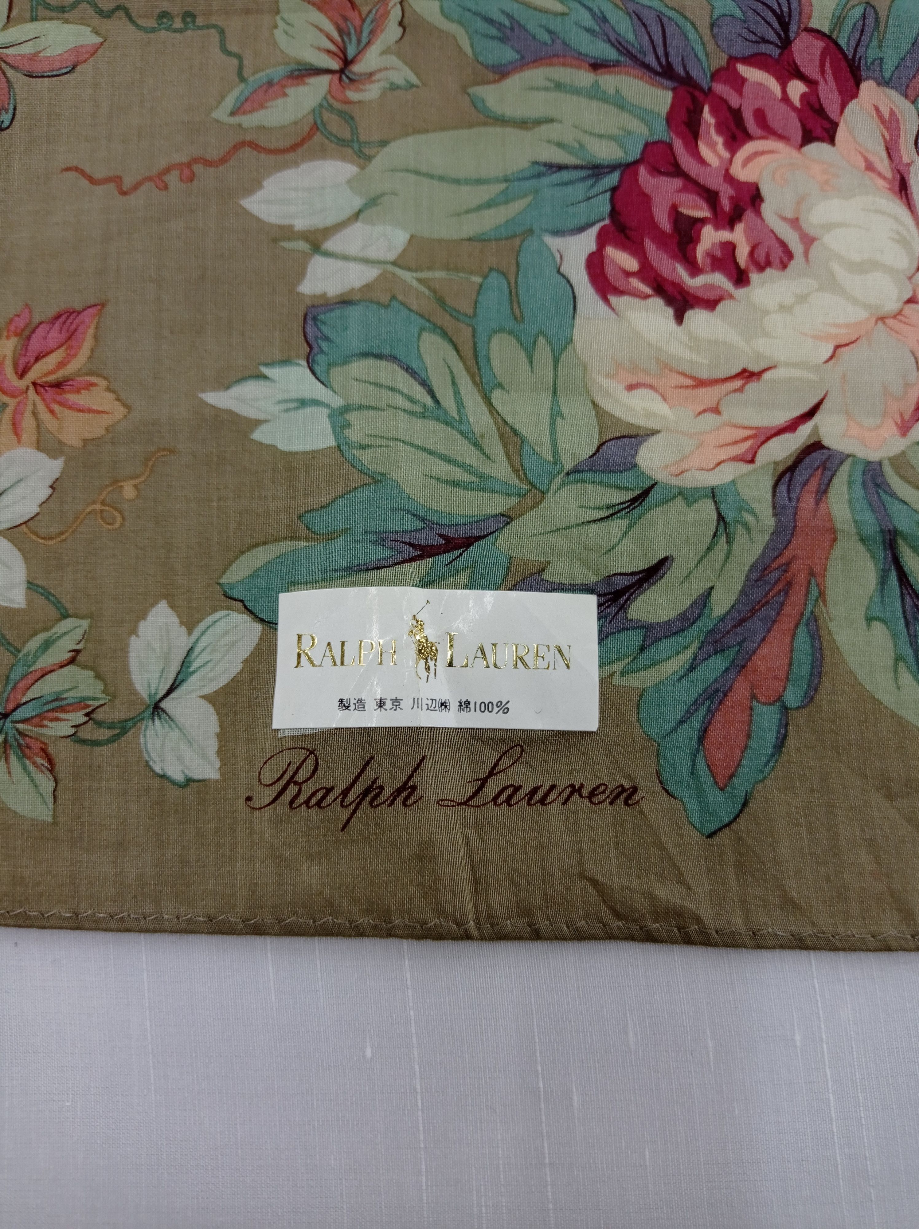Ralph Lauren × Vintage Ralph Lauren Floral Handkerchief / Neckwear / Bandana Size ONE SIZE - 3 Thumbnail