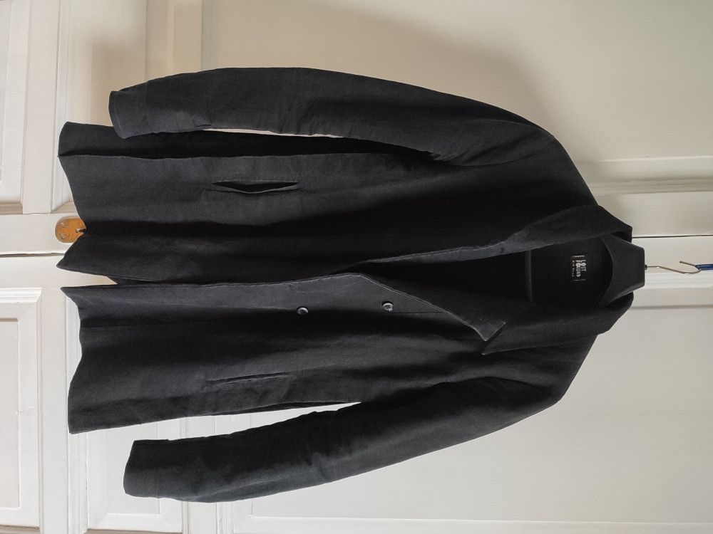 image of Lost Found Ria Dunn Grail! 3 Button Line Coat.like Carol Christian Poell in Black (Size Medium)