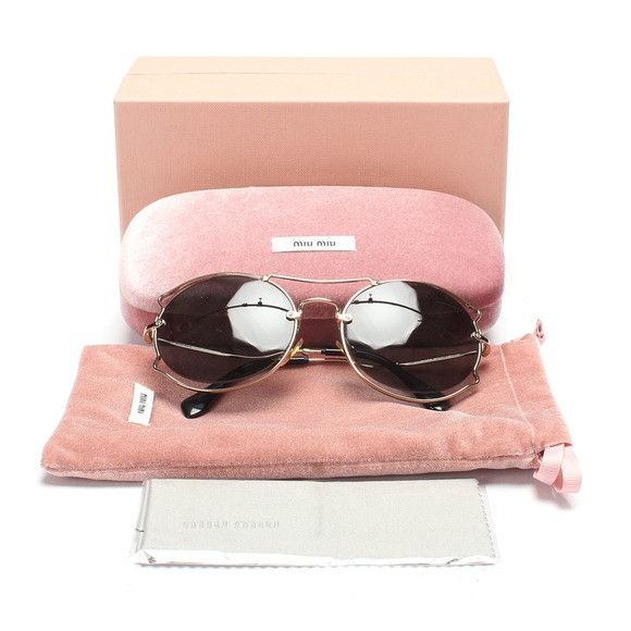 Miu Miu Round Gradient Sunglasses