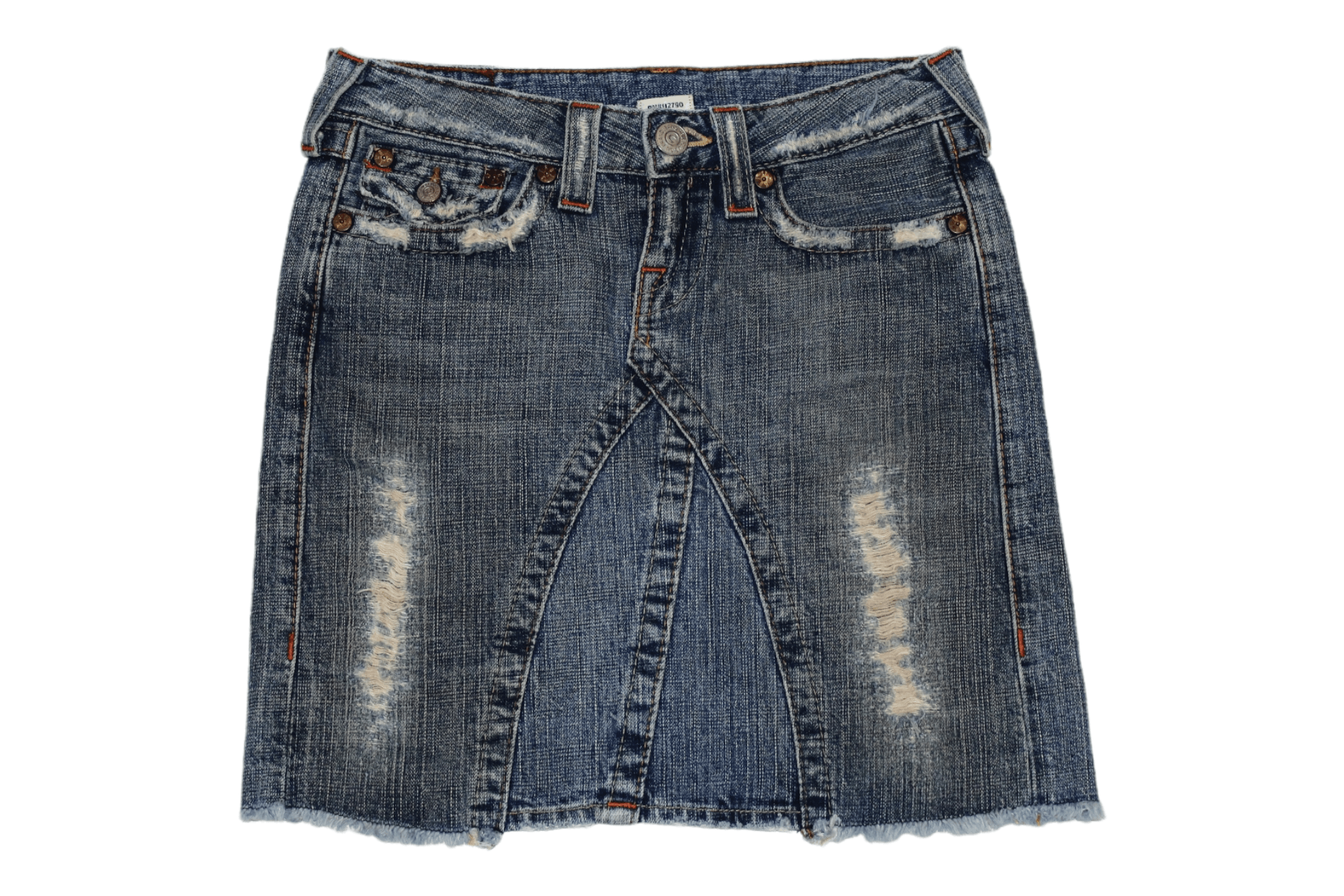 True Religion 💥VTG💥 True Religion Joey Stonewash Distressed Denim Skirt Size 25" / US 0 / IT 36 - 1 Thumbnail