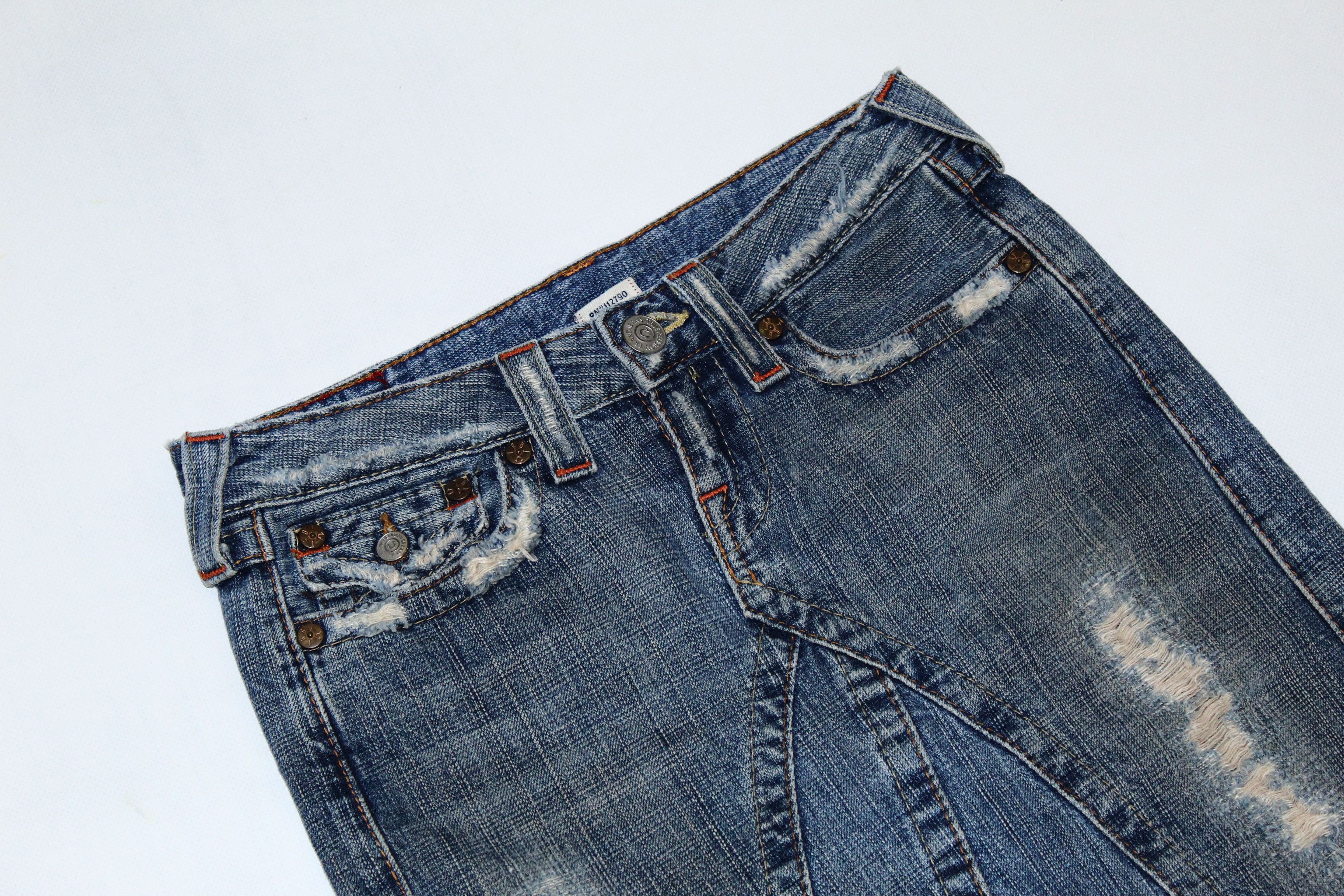 True Religion 💥VTG💥 True Religion Joey Stonewash Distressed Denim Skirt Size 25" / US 0 / IT 36 - 3 Thumbnail