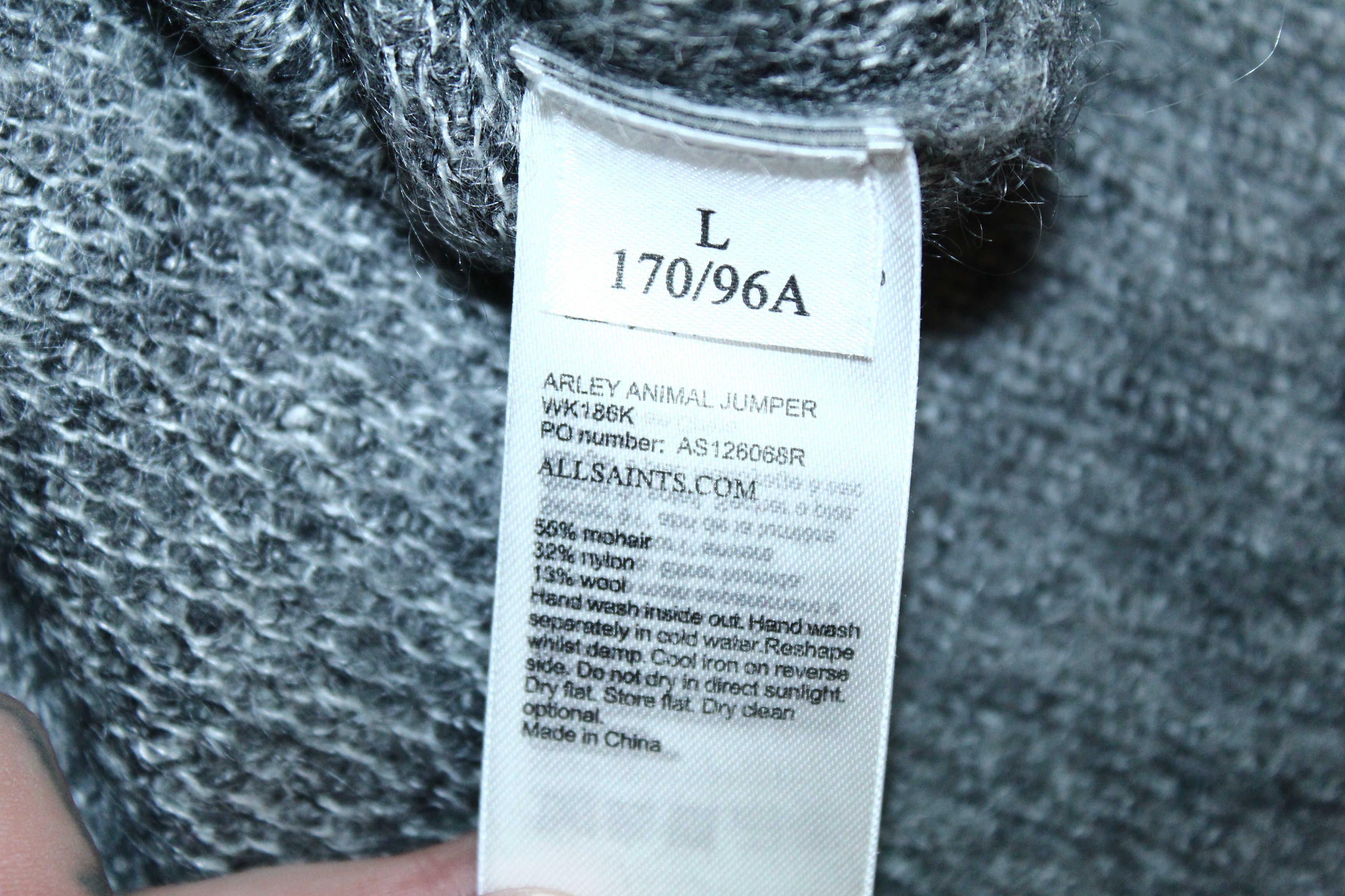 Allsaints Allsaints Arley Animal Mohair Oversize Jumper Size L / US 10 / IT 46 - 4 Thumbnail