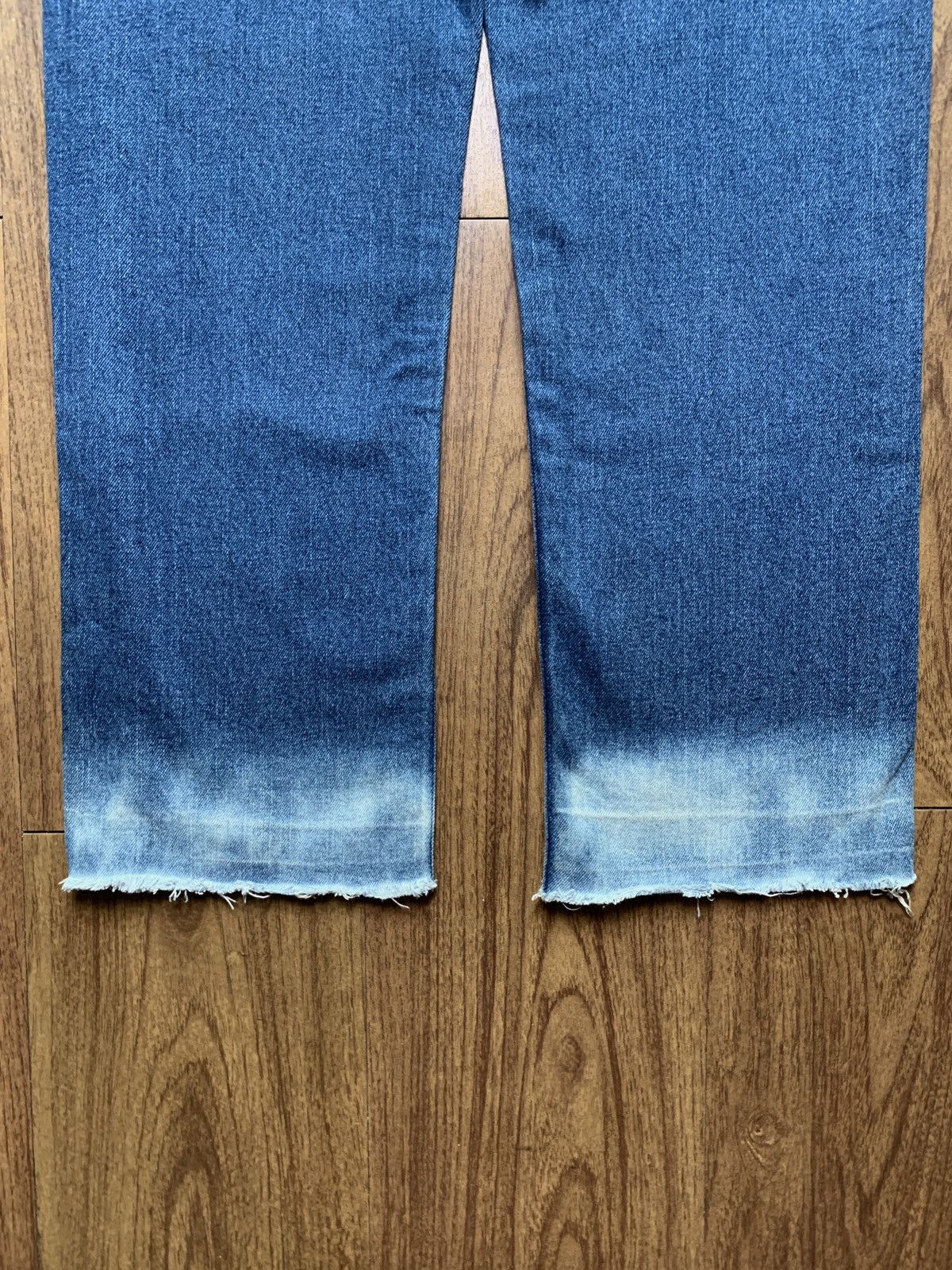 Jean Paul Gaultier Bleached Hem Denim Jeans Size US 29 - 7 Thumbnail