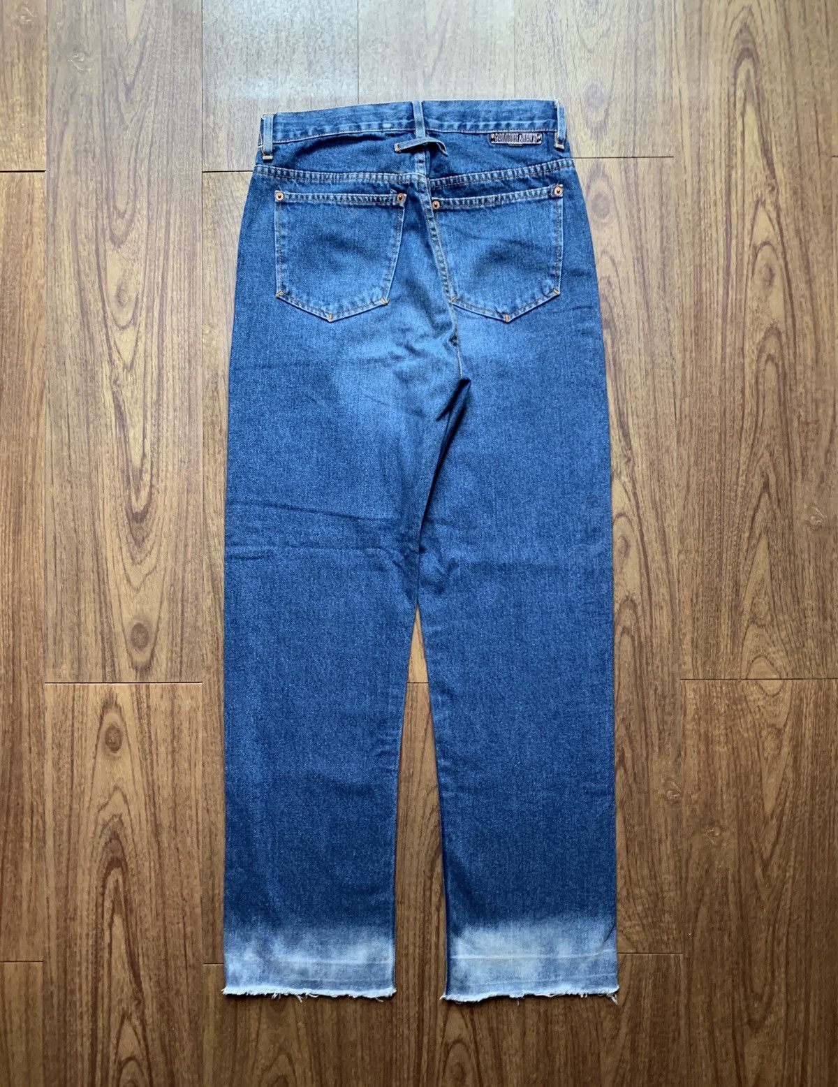 Jean Paul Gaultier Bleached Hem Denim Jeans Size US 29 - 6 Thumbnail