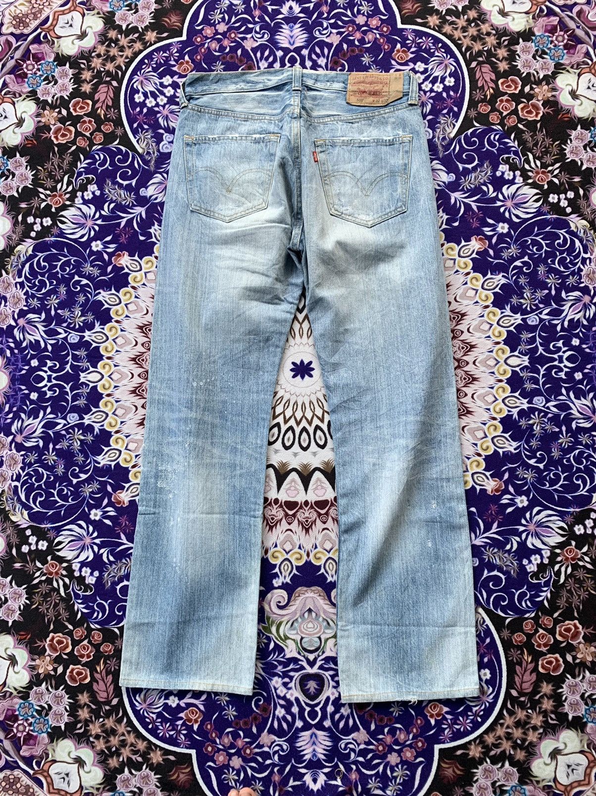 If Six Was Nine Vintage Levis 501 Distressed Denim Size US 32 / EU 48 - 6 Thumbnail