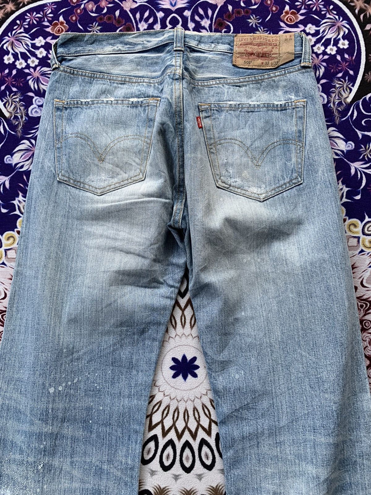 If Six Was Nine Vintage Levis 501 Distressed Denim Size US 32 / EU 48 - 9 Thumbnail