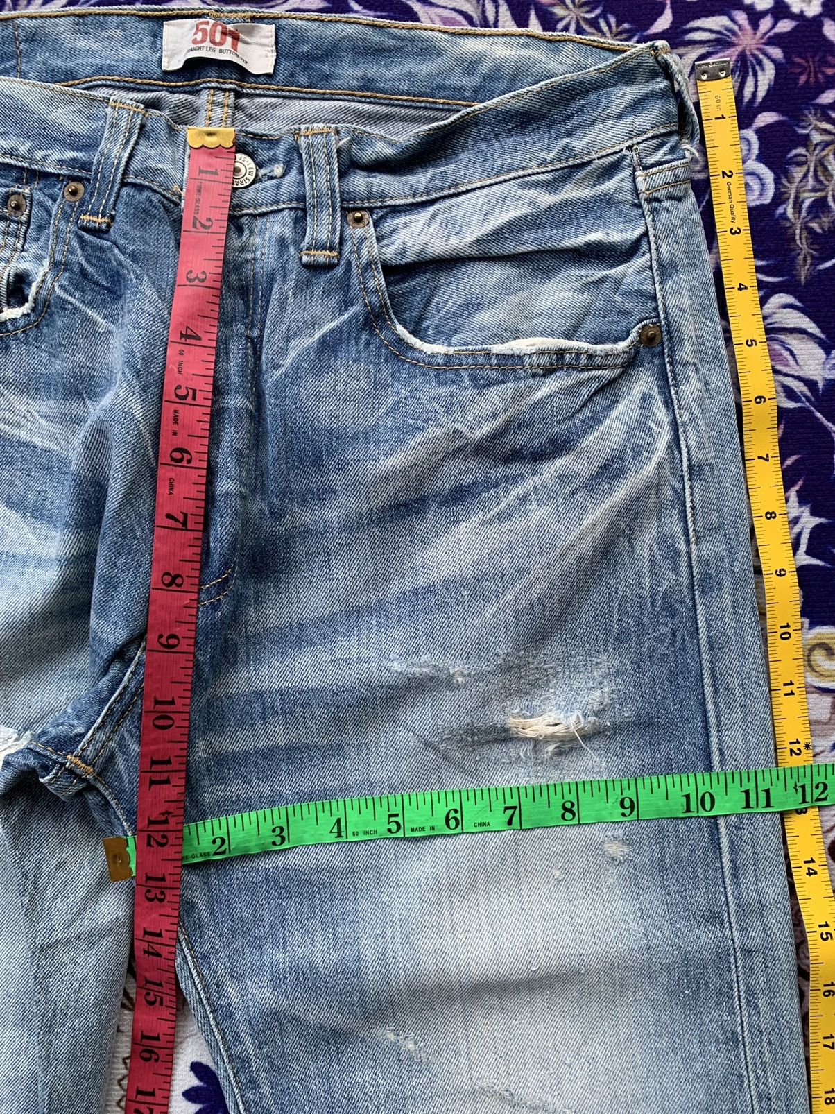 If Six Was Nine Vintage Levis 501 Distressed Denim Size US 32 / EU 48 - 12 Thumbnail
