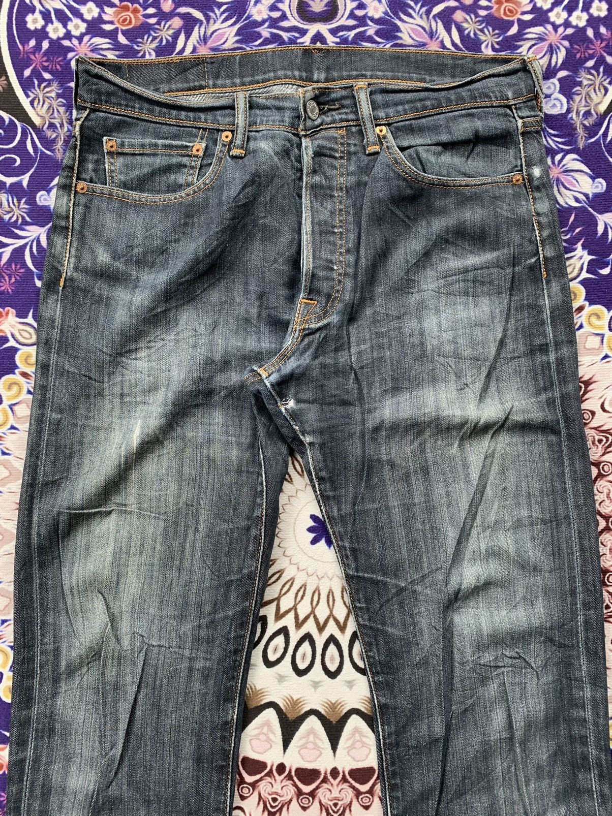 If Six Was Nine Levis 501 Faded Wash Denim Size US 34 / EU 50 - 2 Thumbnail