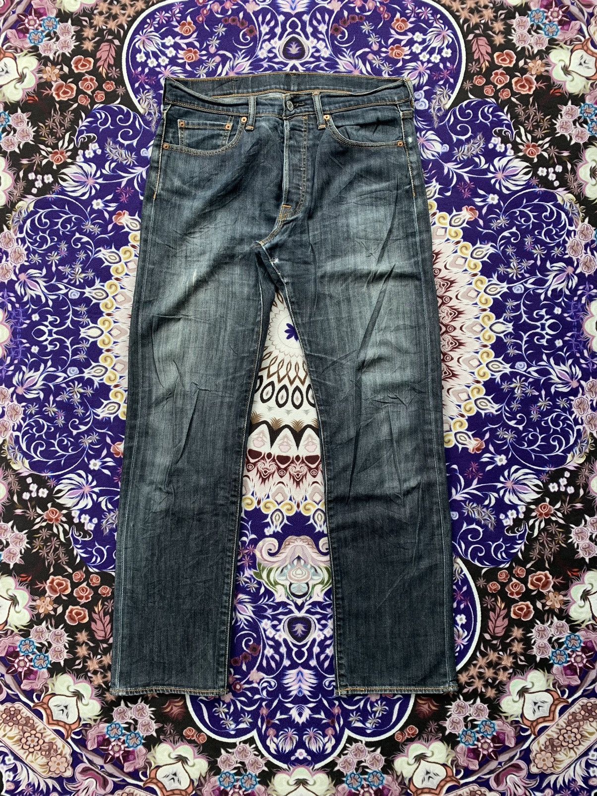 If Six Was Nine Levis 501 Faded Wash Denim Size US 34 / EU 50 - 1 Thumbnail