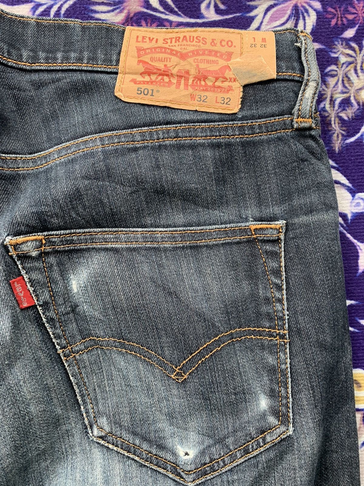 If Six Was Nine Levis 501 Faded Wash Denim Size US 34 / EU 50 - 8 Thumbnail