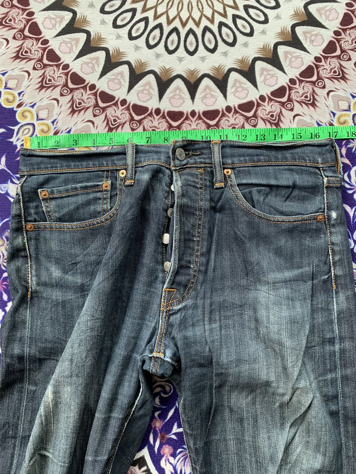 If Six Was Nine Levis 501 Faded Wash Denim Size US 34 / EU 50 - 11 Thumbnail