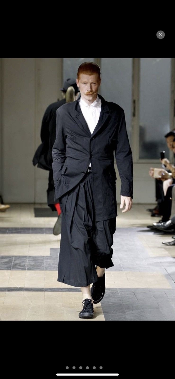 image of Yohji Yamamoto Ss12 Metal Clinch Hakama Pants in Black, Men's (Size 32)