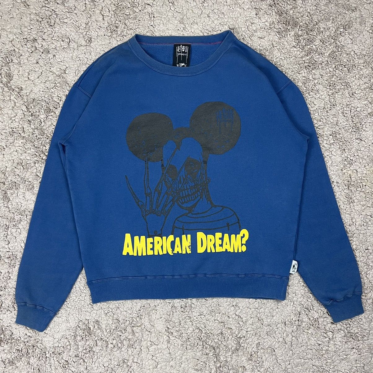 image of Skategang x Skulls Vintage Herow Skateboards U.k Sweatshirt in Blue, Men's (Size Large)