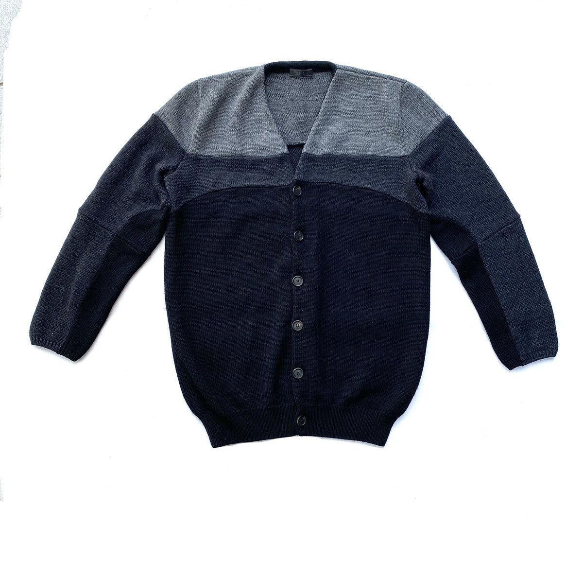 Prada Rare Sample Runway AW08 Color Block Cardigan Size US M / EU 48-50 / 2 - 2 Thumbnail