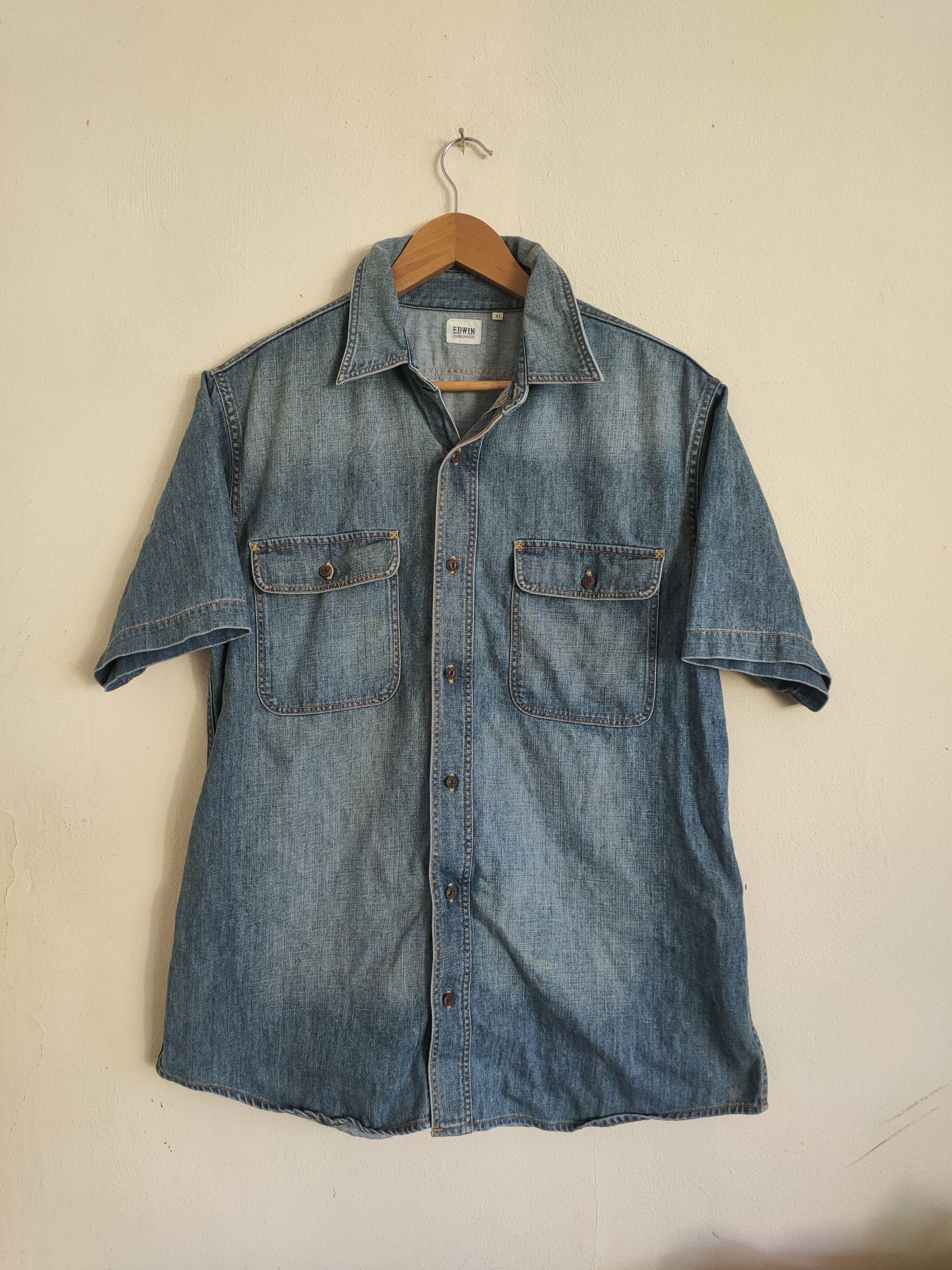 Edwin × Vintage Vintage Edwin Button up Shirts Size US L / EU 52-54 / 3 - 1 Thumbnail
