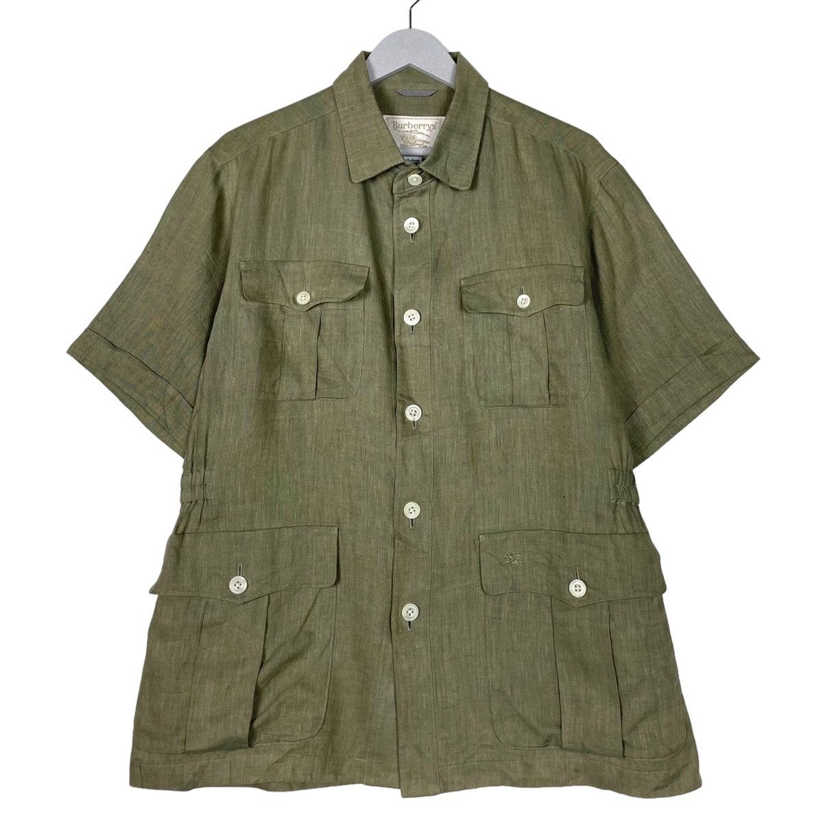 Burberry Prorsum × Designer × Vintage 💥 90s BURBERRYS BUTTON SAFARI SHIRT JACKET Size US M / EU 48-50 / 2 - 1 Thumbnail