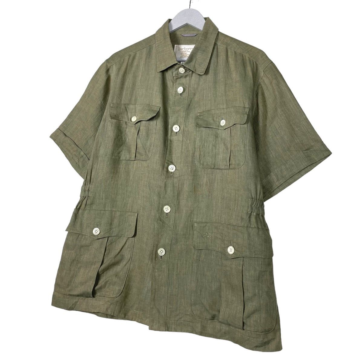 Burberry Prorsum × Designer × Vintage 💥 90s BURBERRYS BUTTON SAFARI SHIRT JACKET Size US M / EU 48-50 / 2 - 2 Thumbnail