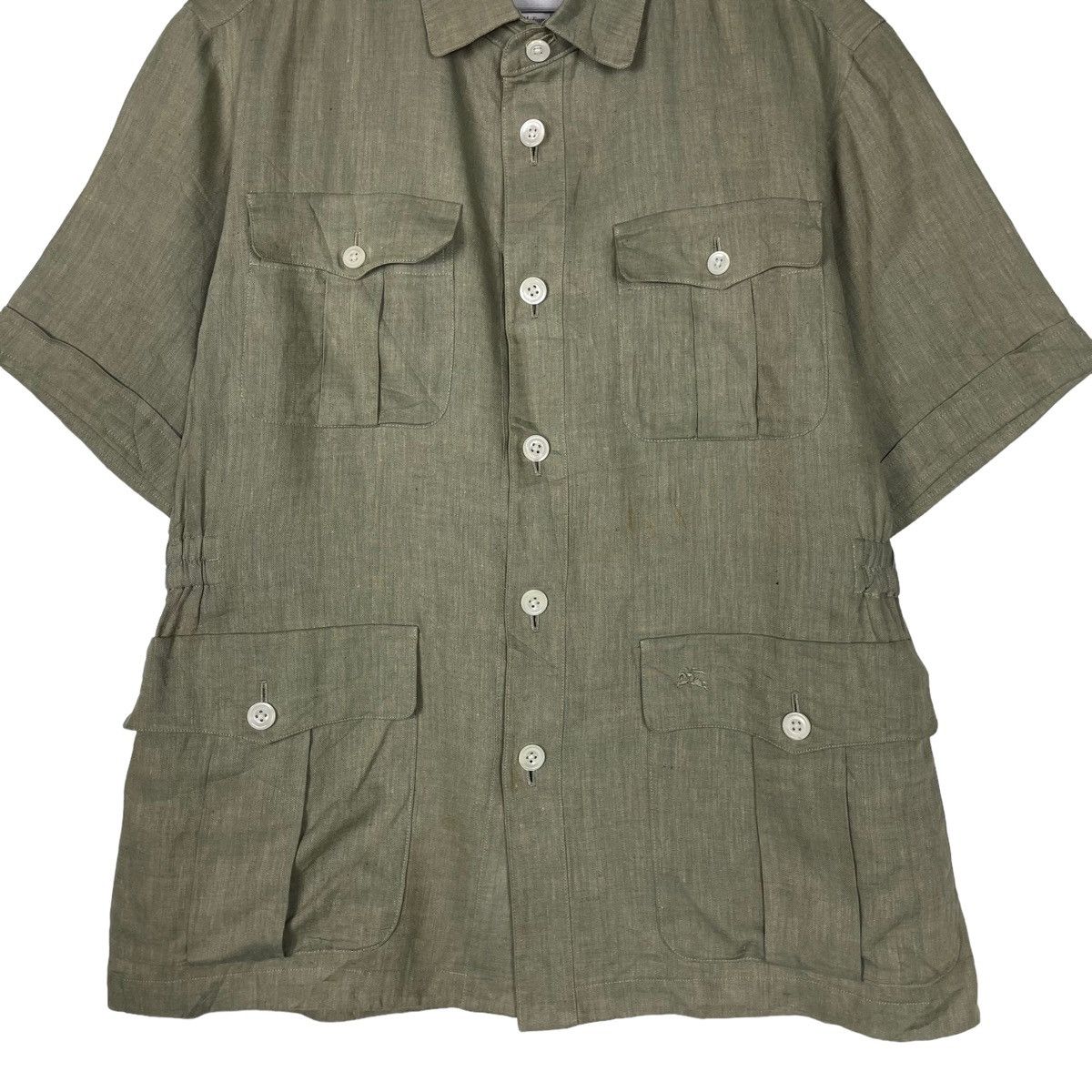 Burberry Prorsum × Designer × Vintage 💥 90s BURBERRYS BUTTON SAFARI SHIRT JACKET Size US M / EU 48-50 / 2 - 4 Thumbnail