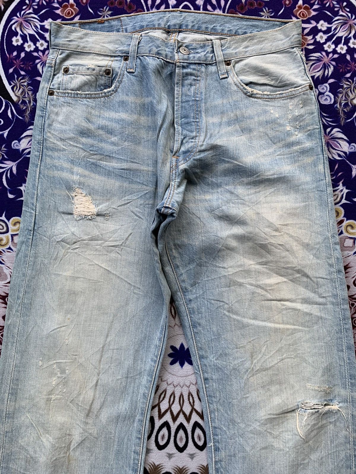 Levi's Vintage Levis 501 Distressed Denim Size US 32 / EU 48 - 4 Thumbnail