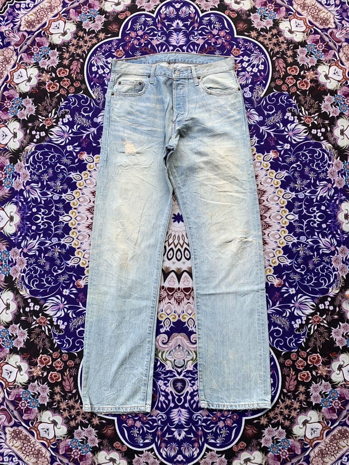 Levi's Vintage Levis 501 Distressed Denim Size US 32 / EU 48 - 1 Thumbnail