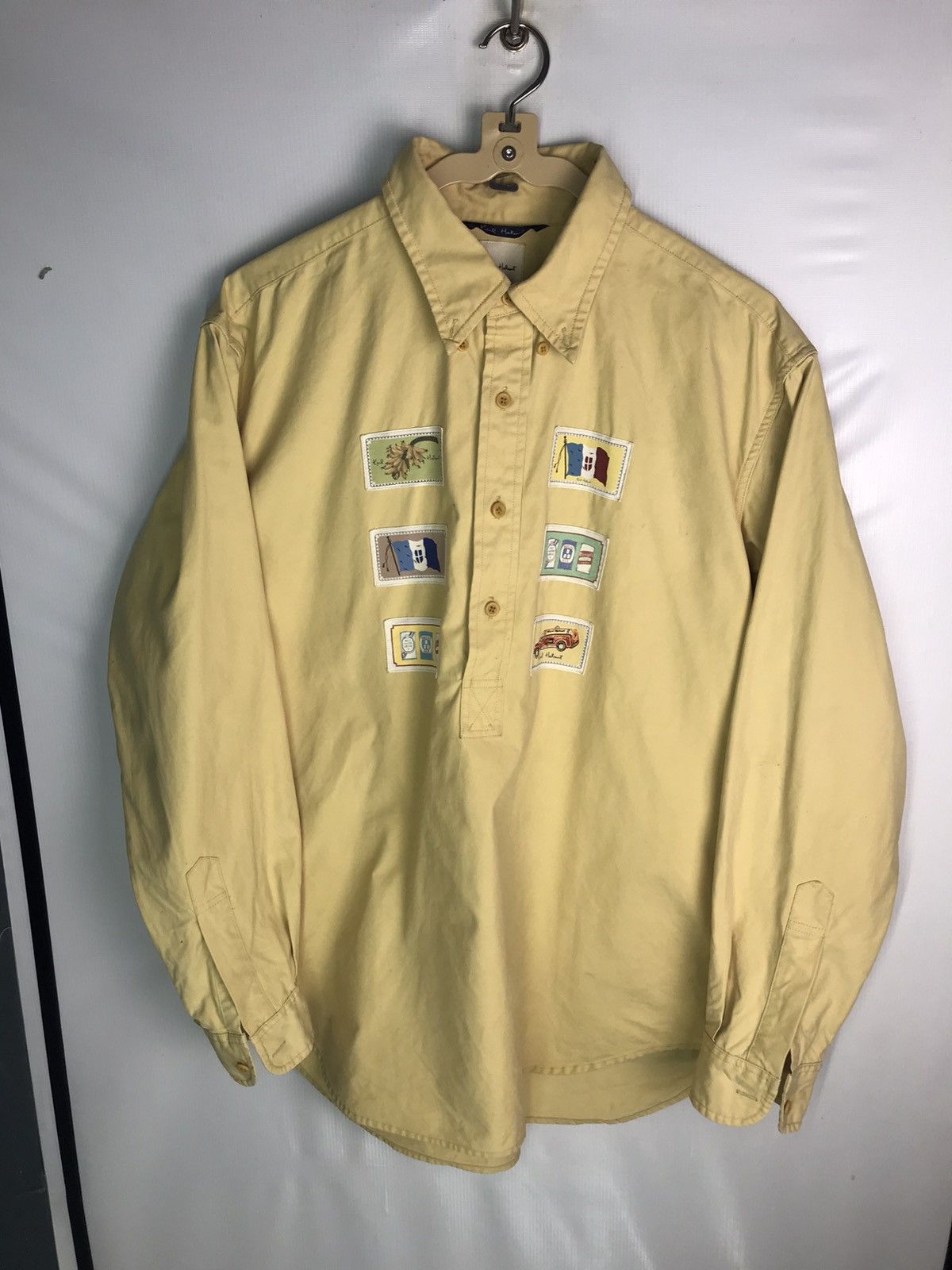 Designer × Karl Helmut Karl helmut half button pullover shirt with patches Size US L / EU 52-54 / 3 - 6 Thumbnail