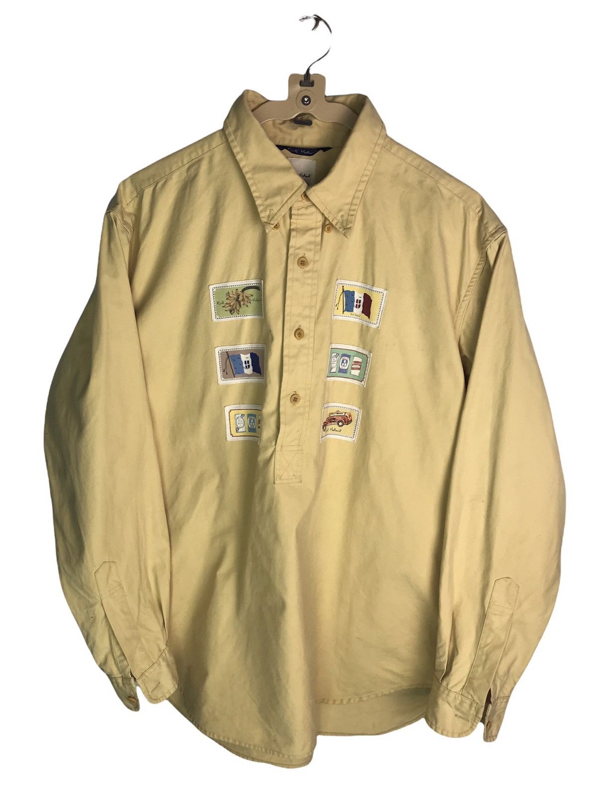 Designer × Karl Helmut Karl helmut half button pullover shirt with patches Size US L / EU 52-54 / 3 - 1 Thumbnail