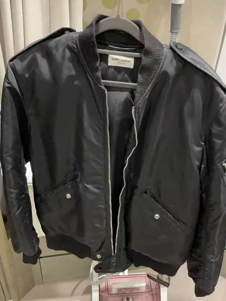 Yves Saint Laurent Saint Laurent Black Flight Bomber Jacket Size 50 Size US M / EU 48-50 / 2 - 1 Thumbnail
