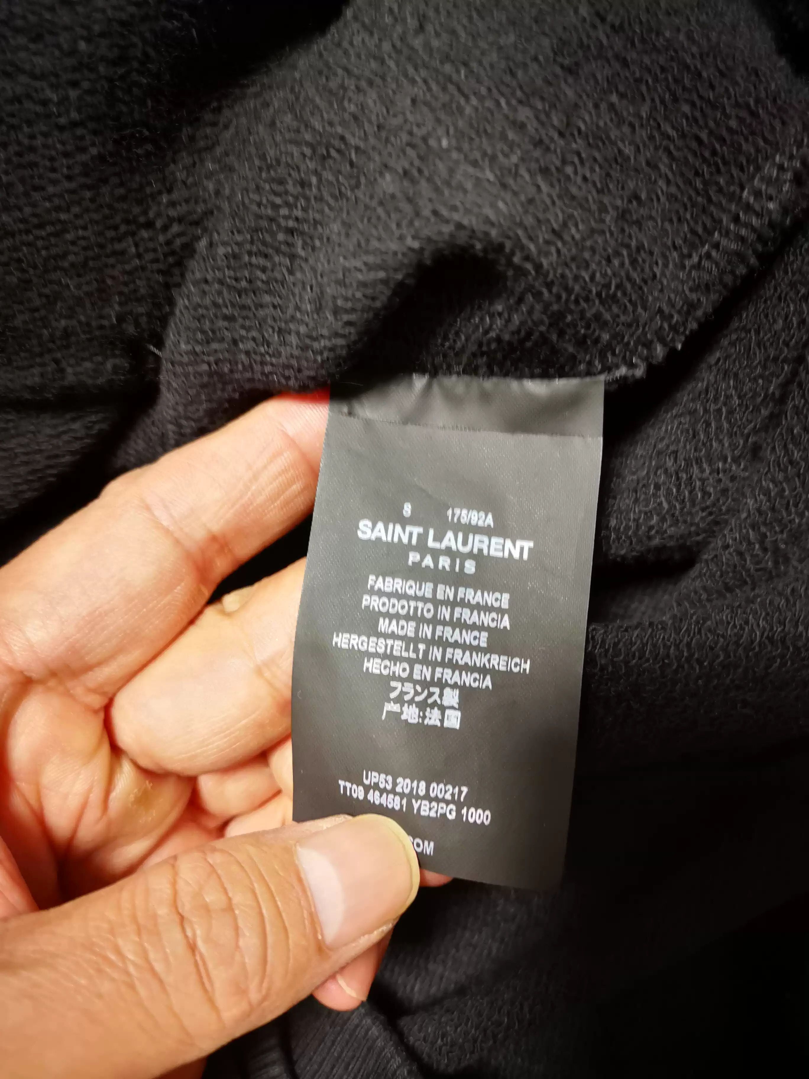 Yves Saint Laurent Saint Laurent Black Logo Hoodie Size S Size US S / EU 44-46 / 1 - 4 Thumbnail