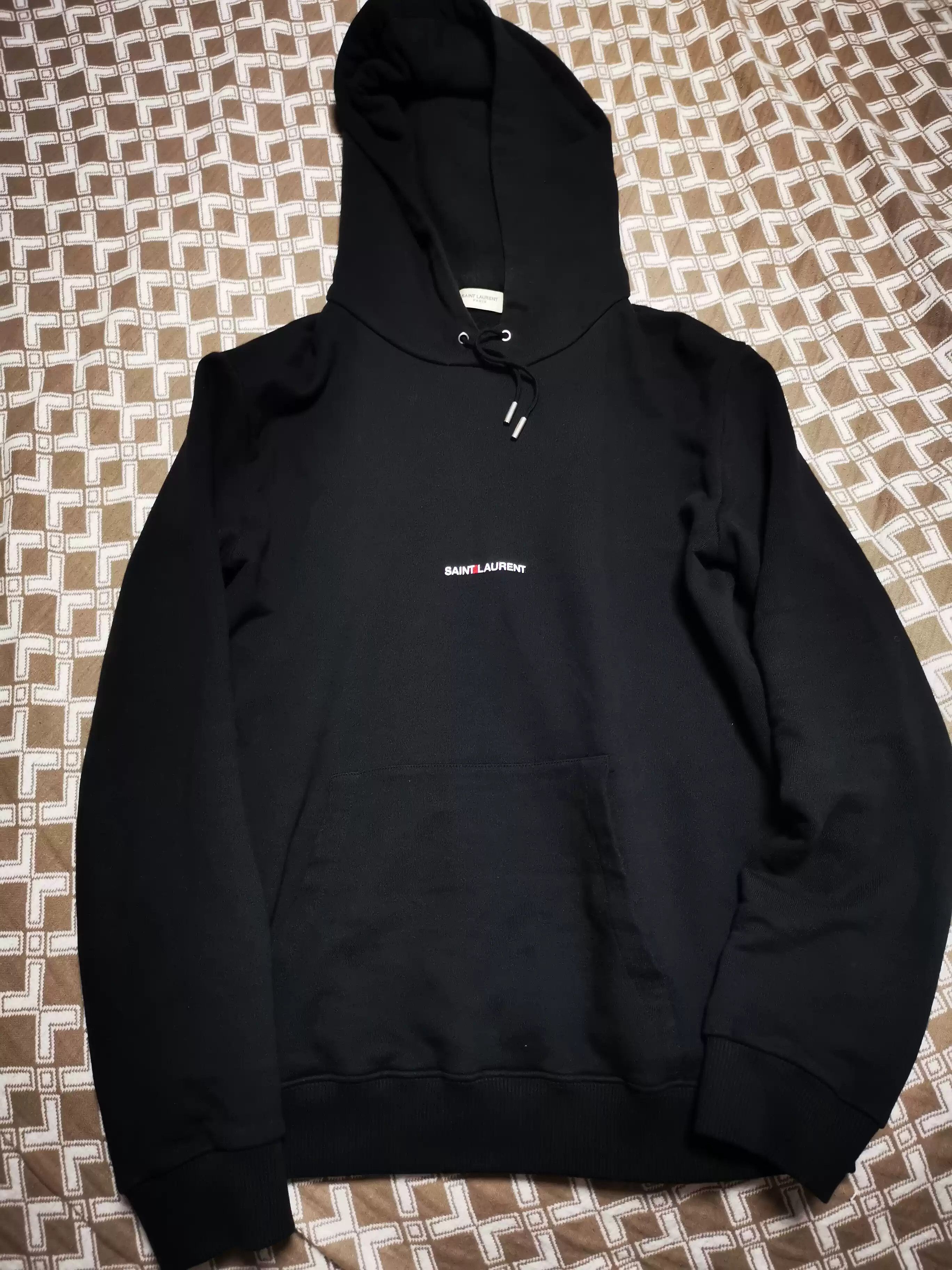 Yves Saint Laurent Saint Laurent Black Logo Hoodie Size S Size US S / EU 44-46 / 1 - 1 Thumbnail
