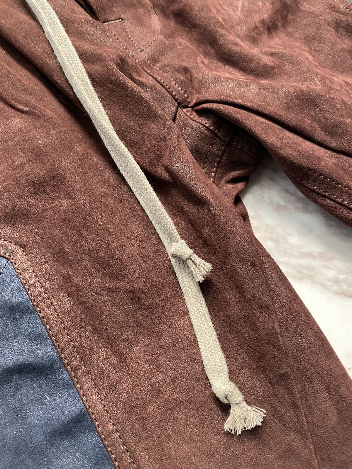 Rick Owens Bdnew Rick Owens Extrarare Burgundy Full Leather Cargo Pants Size US 32 / EU 48 - 4 Thumbnail