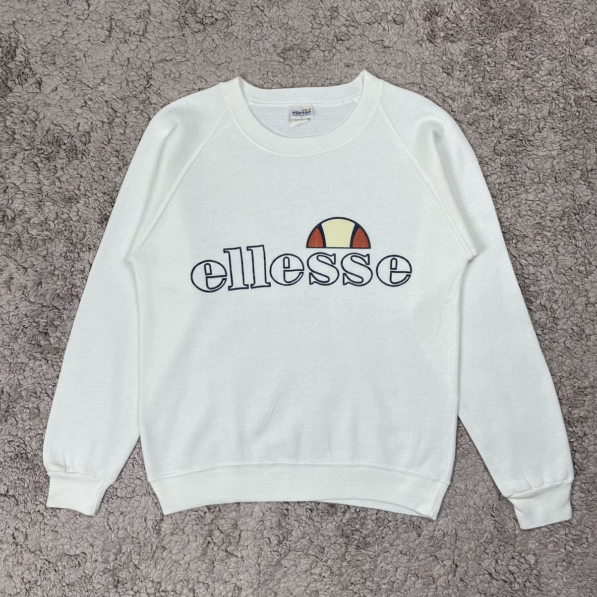 image of Ellesse x Vintage Ellese OG Logo Sweatshirt in White, Men's (Size Small)