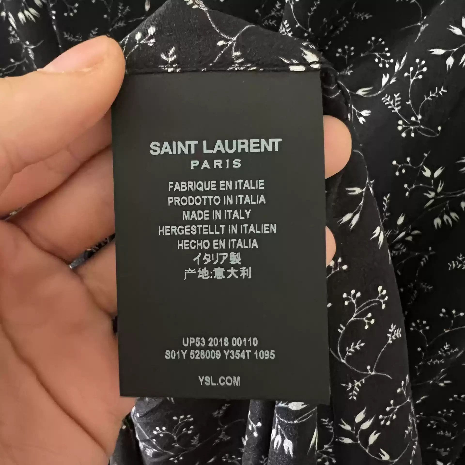 Yves Saint Laurent Saint Laurent Silk Floral Shirt Size L Size US L / EU 52-54 / 3 - 4 Thumbnail