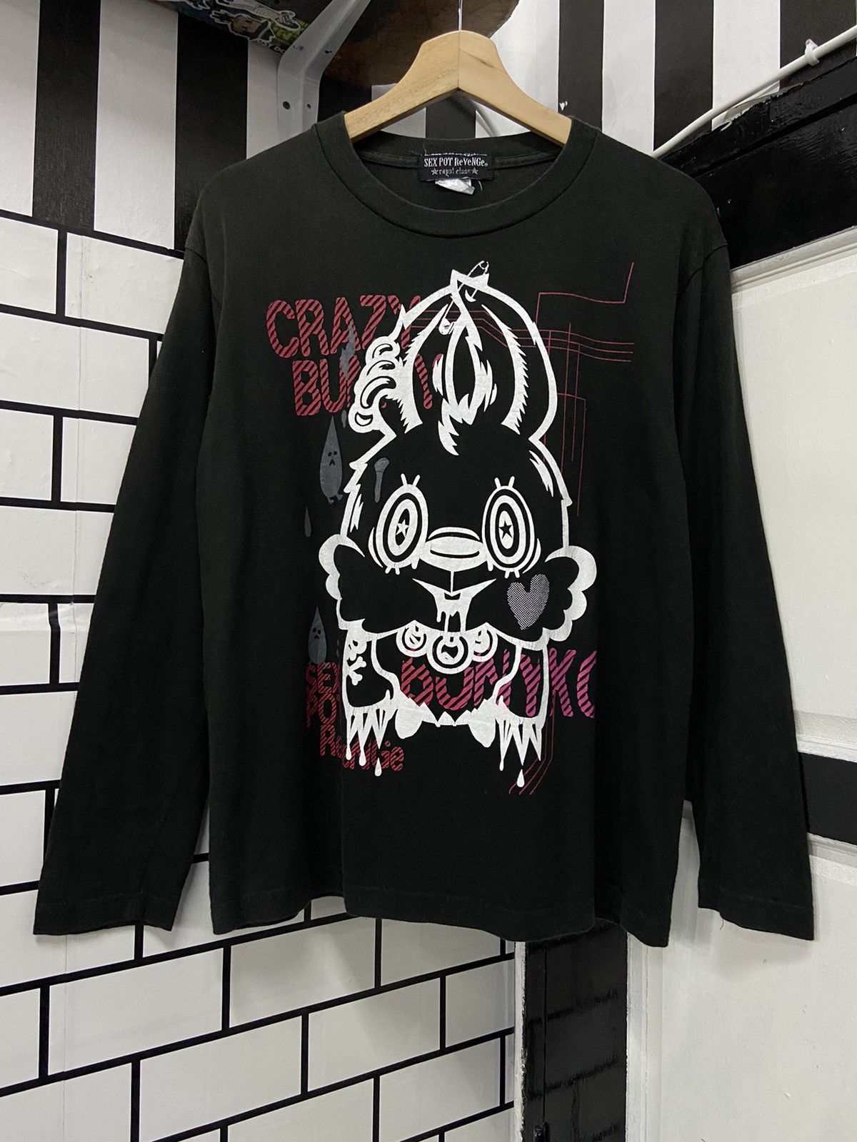 Japanese Brand × Seditionaries × Vintage Vintage Sex Pot Revenge “Crazy Bunny” Long Sleeve Tshirt Size US M / EU 48-50 / 2 - 1 Thumbnail