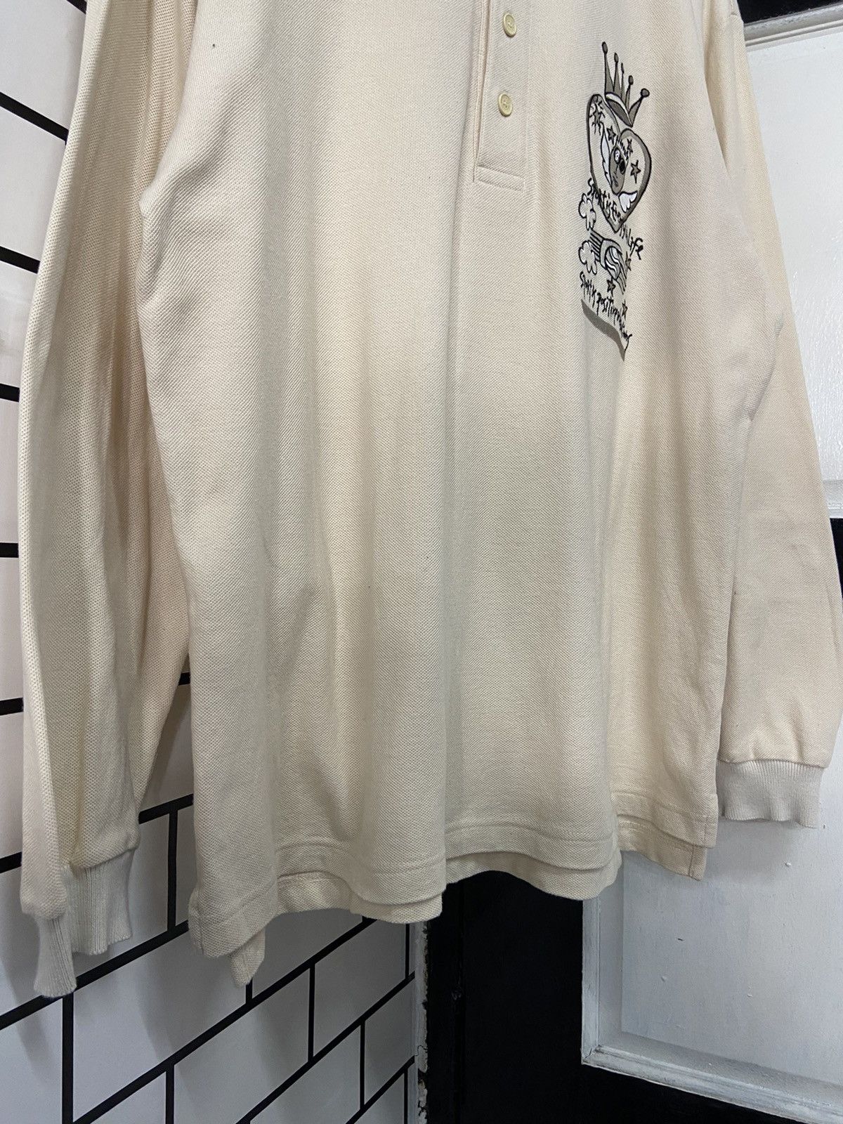 Jean Charles De Castelbajac × Vintage Vintage Jean Charles De Castelbajac Embroidered LS Polo Size US L / EU 52-54 / 3 - 8 Thumbnail